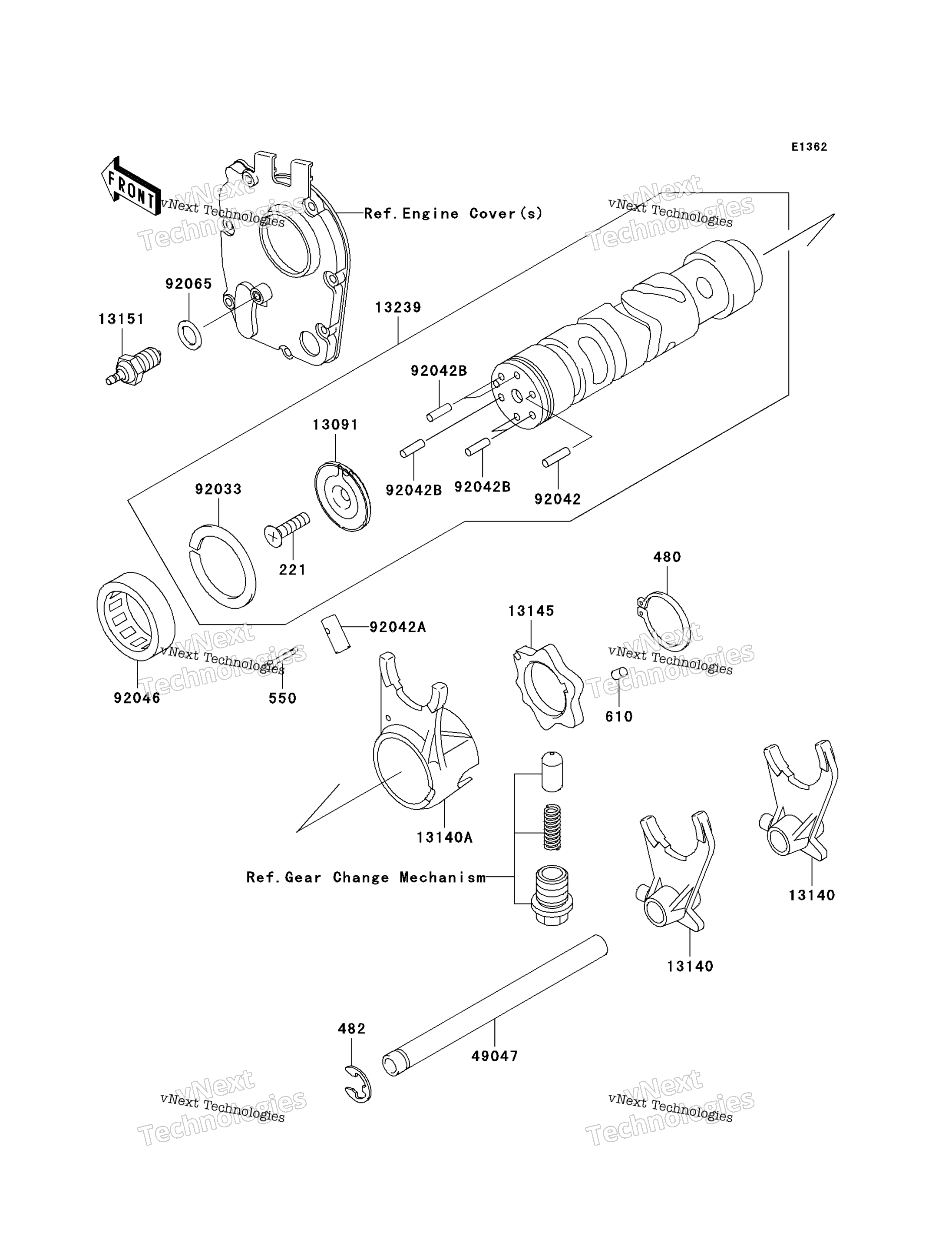 передача Change Drum / Shift Fork(S)