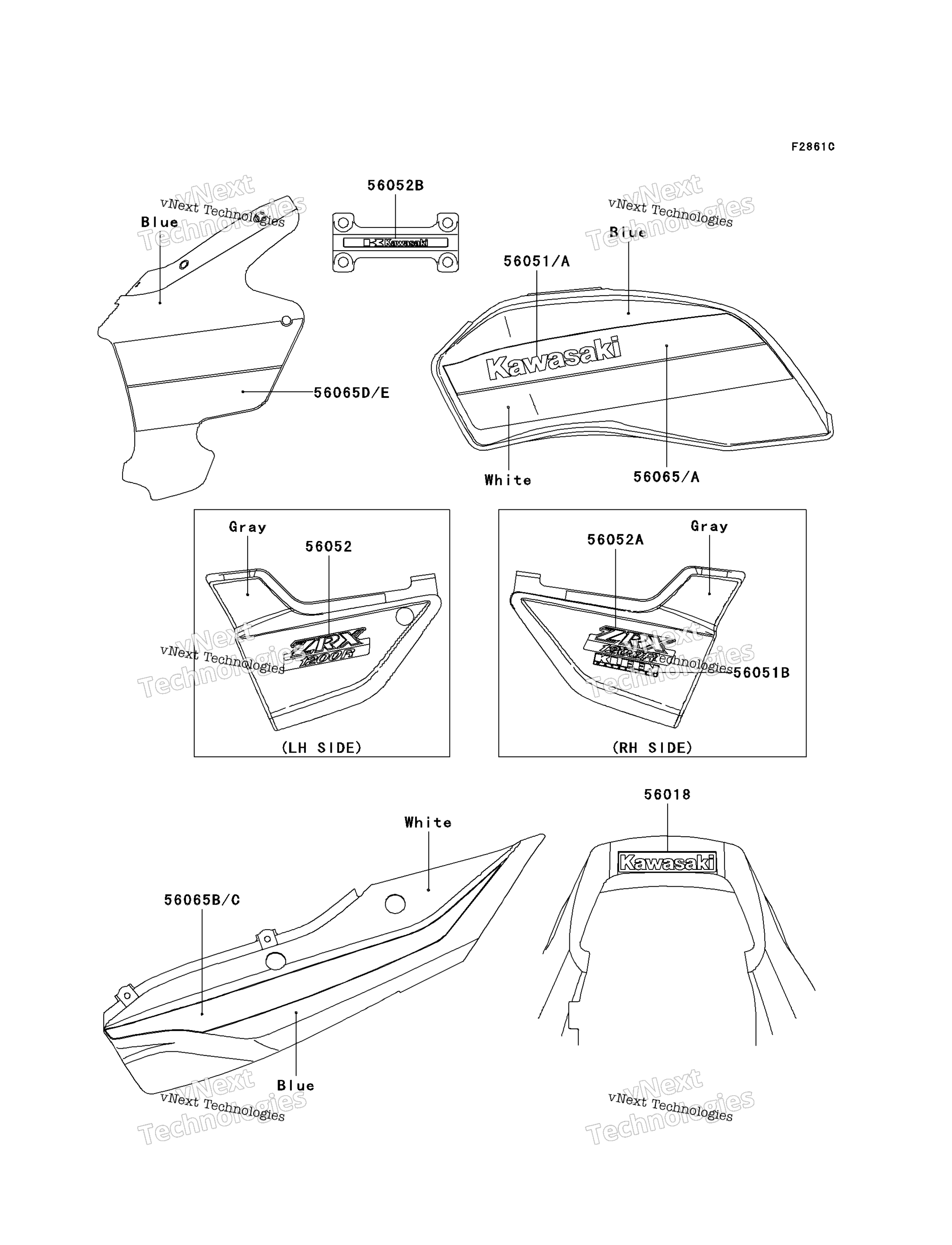 Наклейки (Blue/White)(Zr1200-A2)