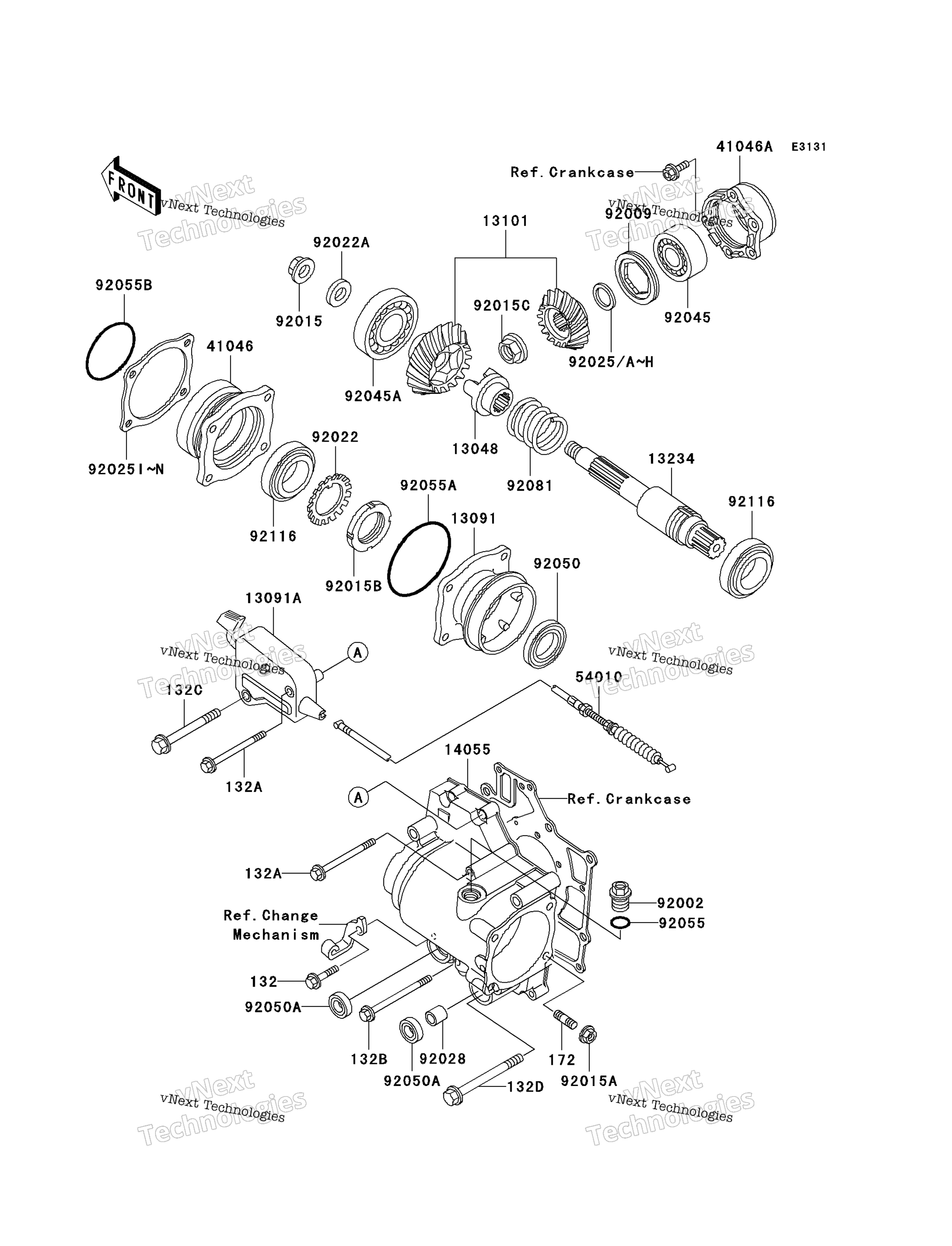 Передняя часть Bevel Gear