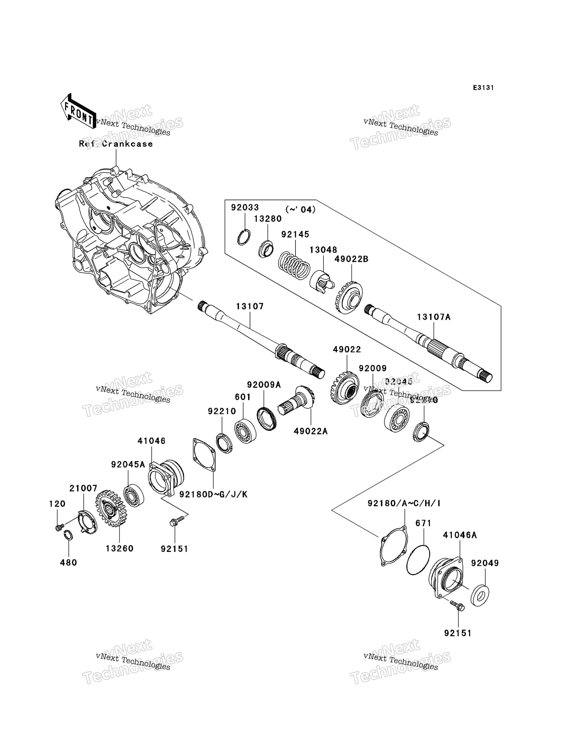 Передняя часть Bevel Gear
