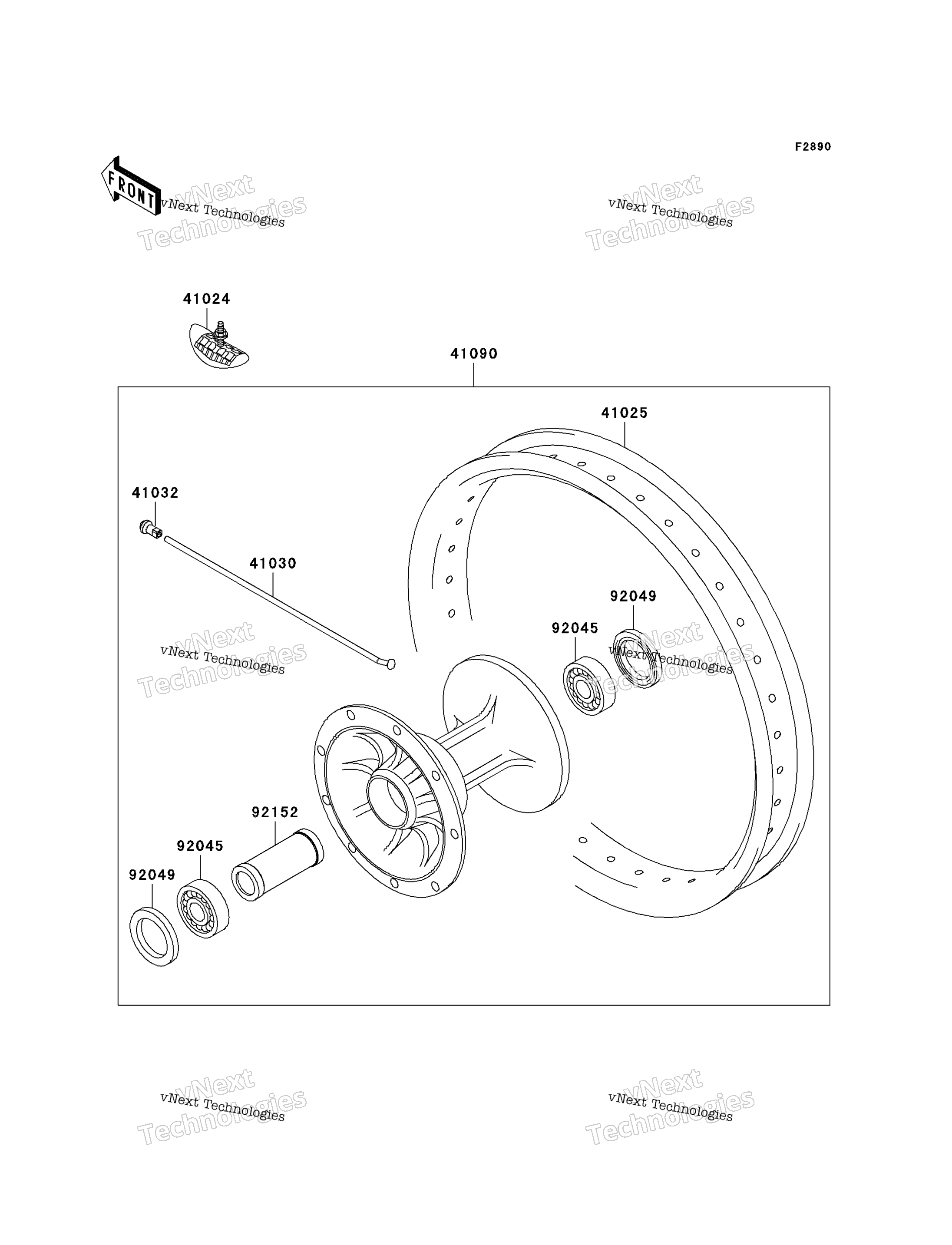 Опциональные запчасти (20In Front Wheel)