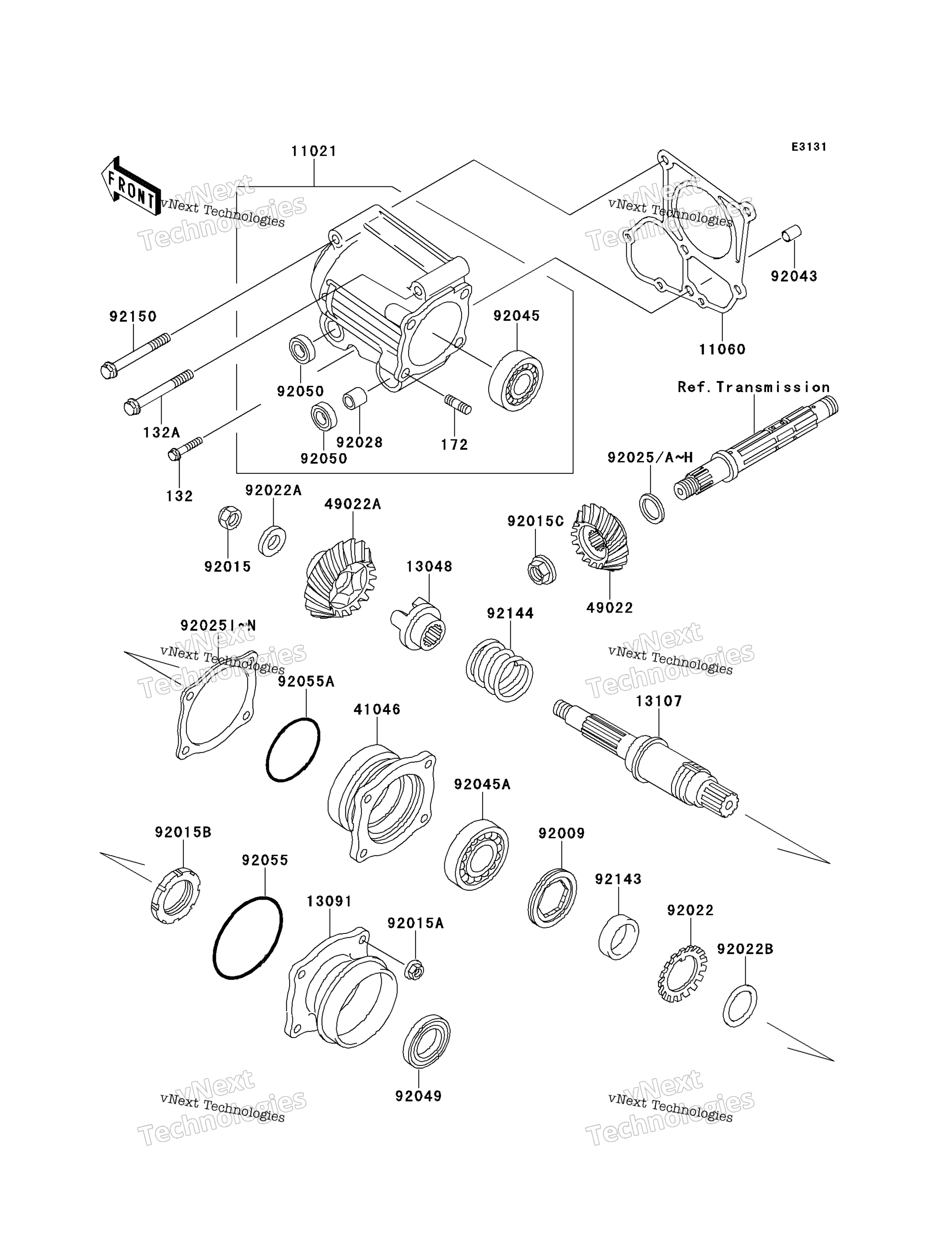 Передняя часть Bevel Gear