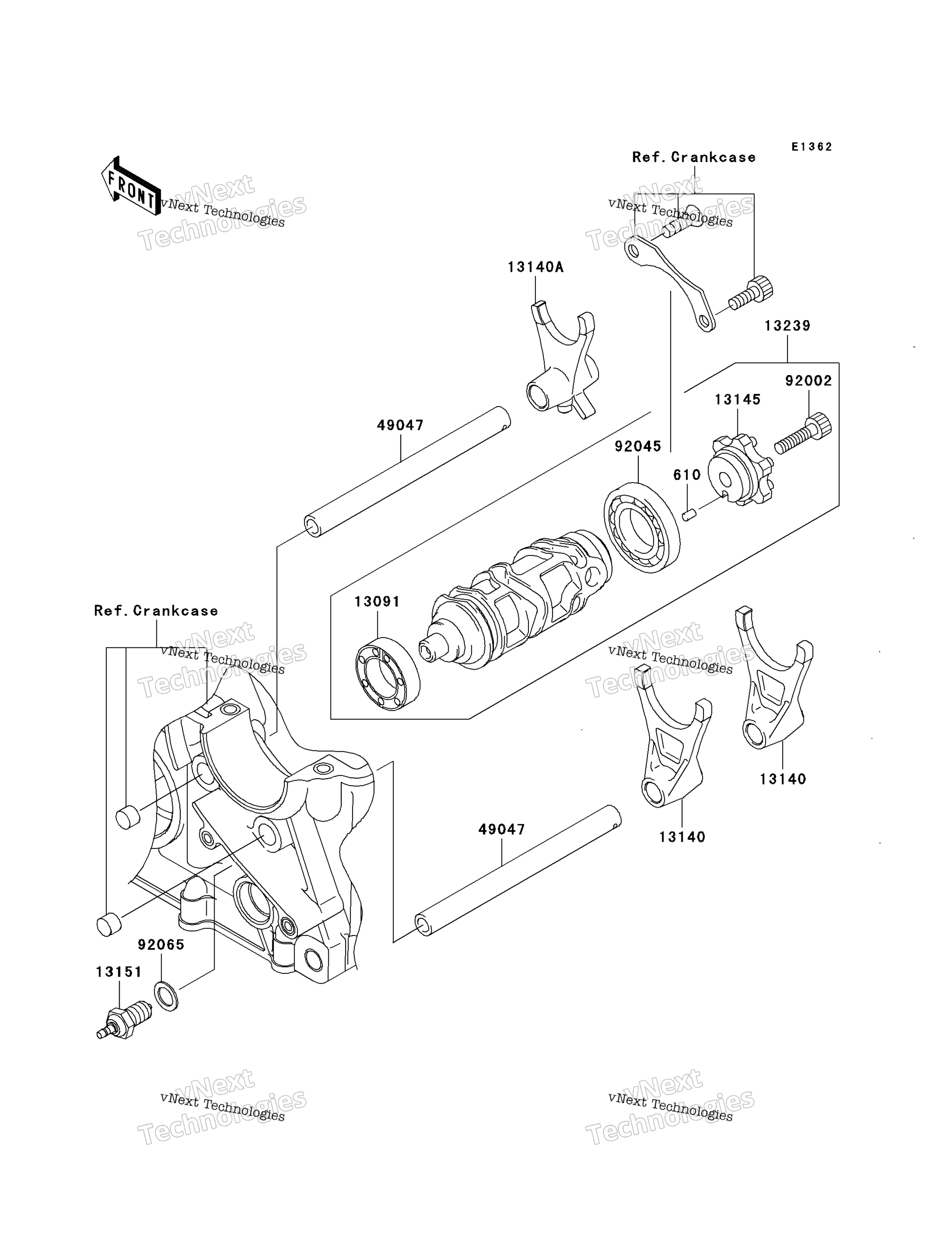 передача Change Drum / Shift Fork(S)