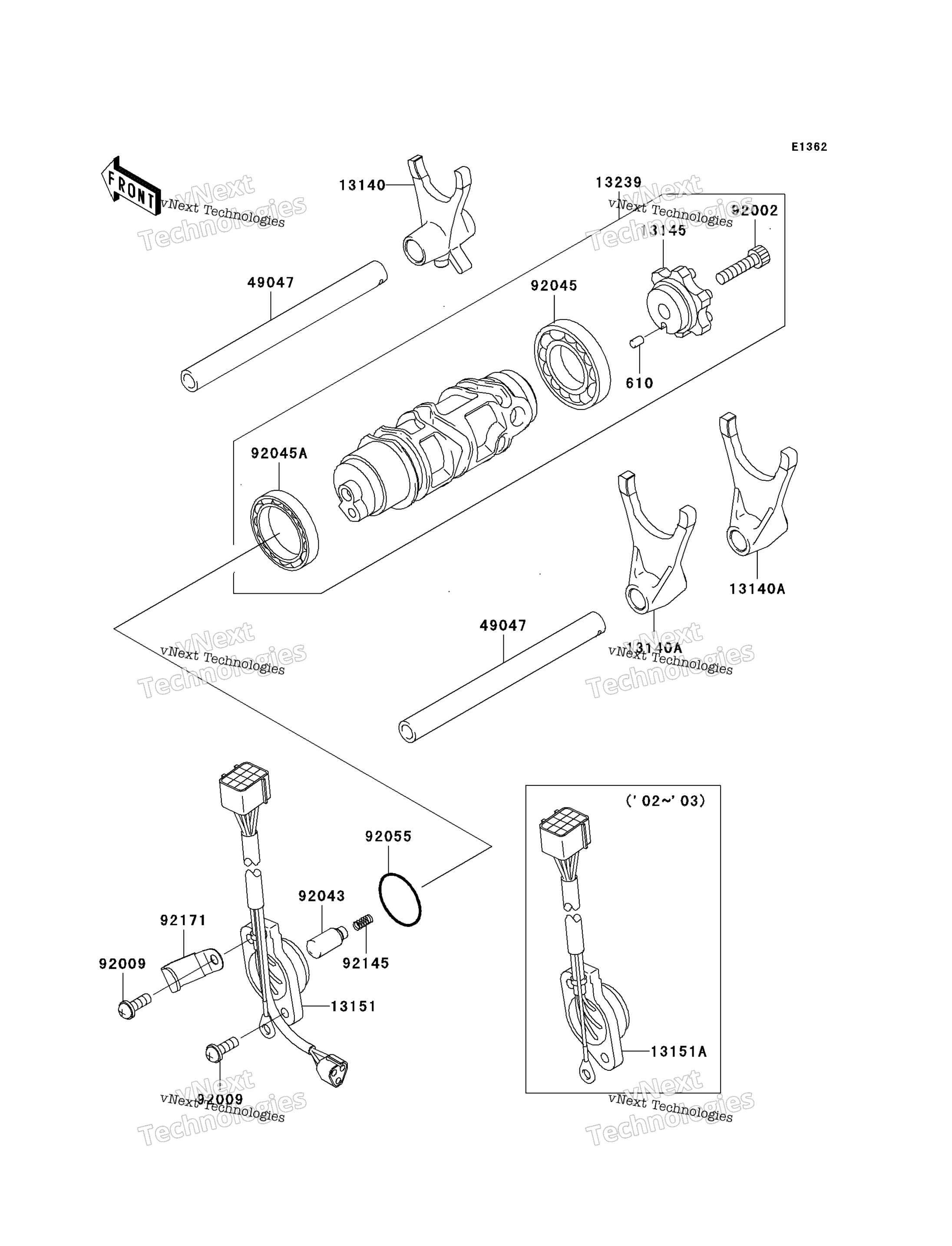 передача Change Drum / Shift Fork(S)