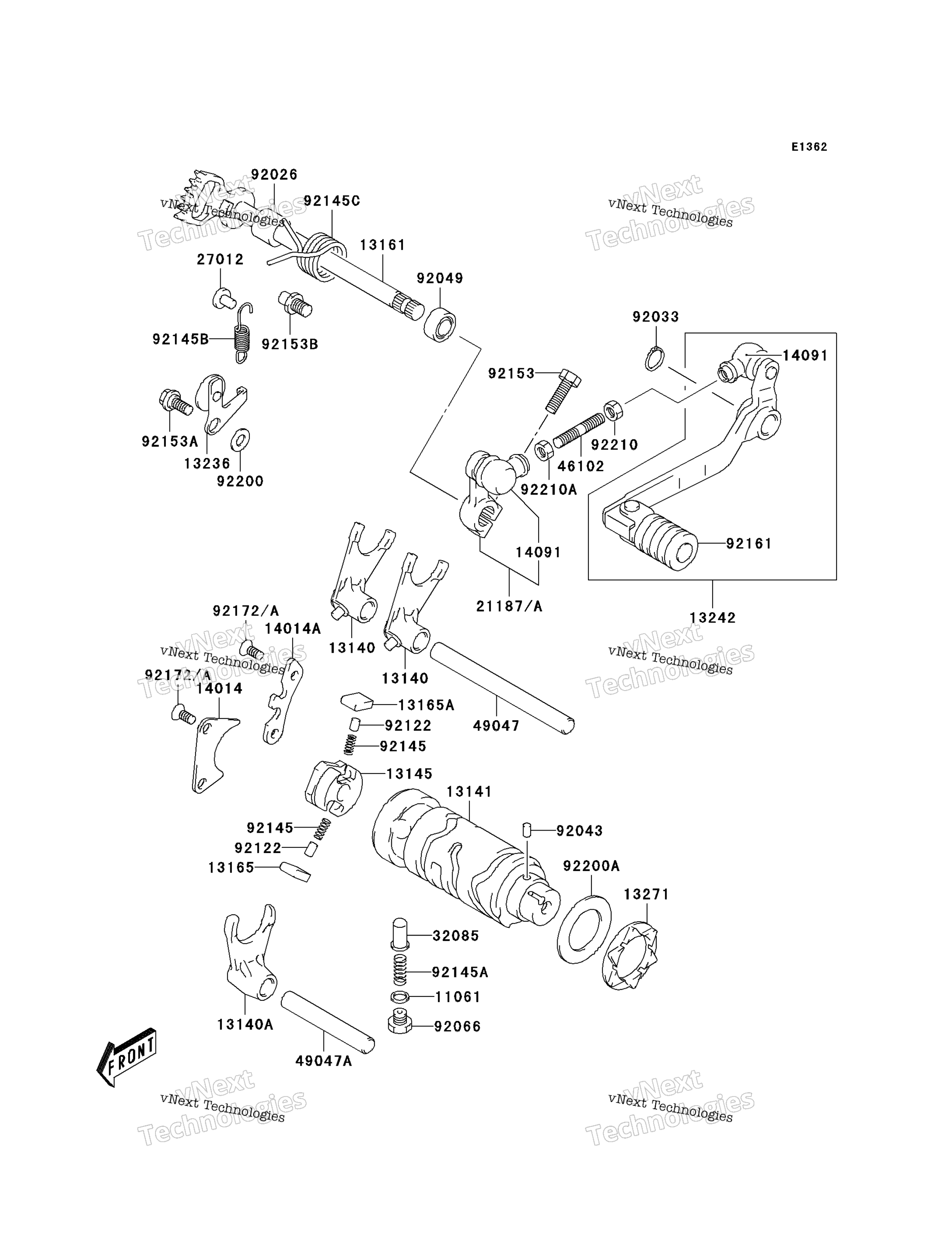 передача Change Drum / Shift Fork(S)
