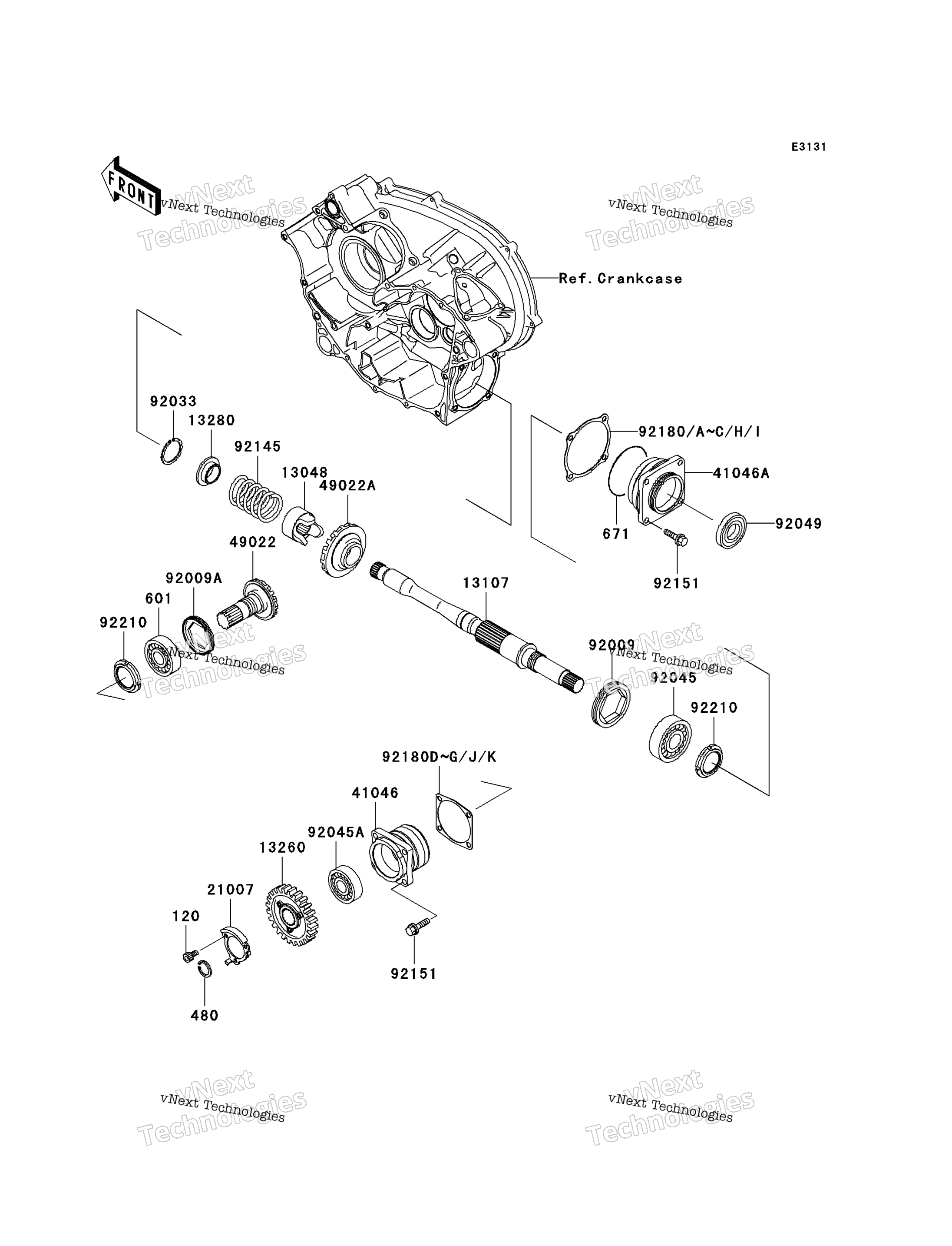 Передняя часть Bevel Gear
