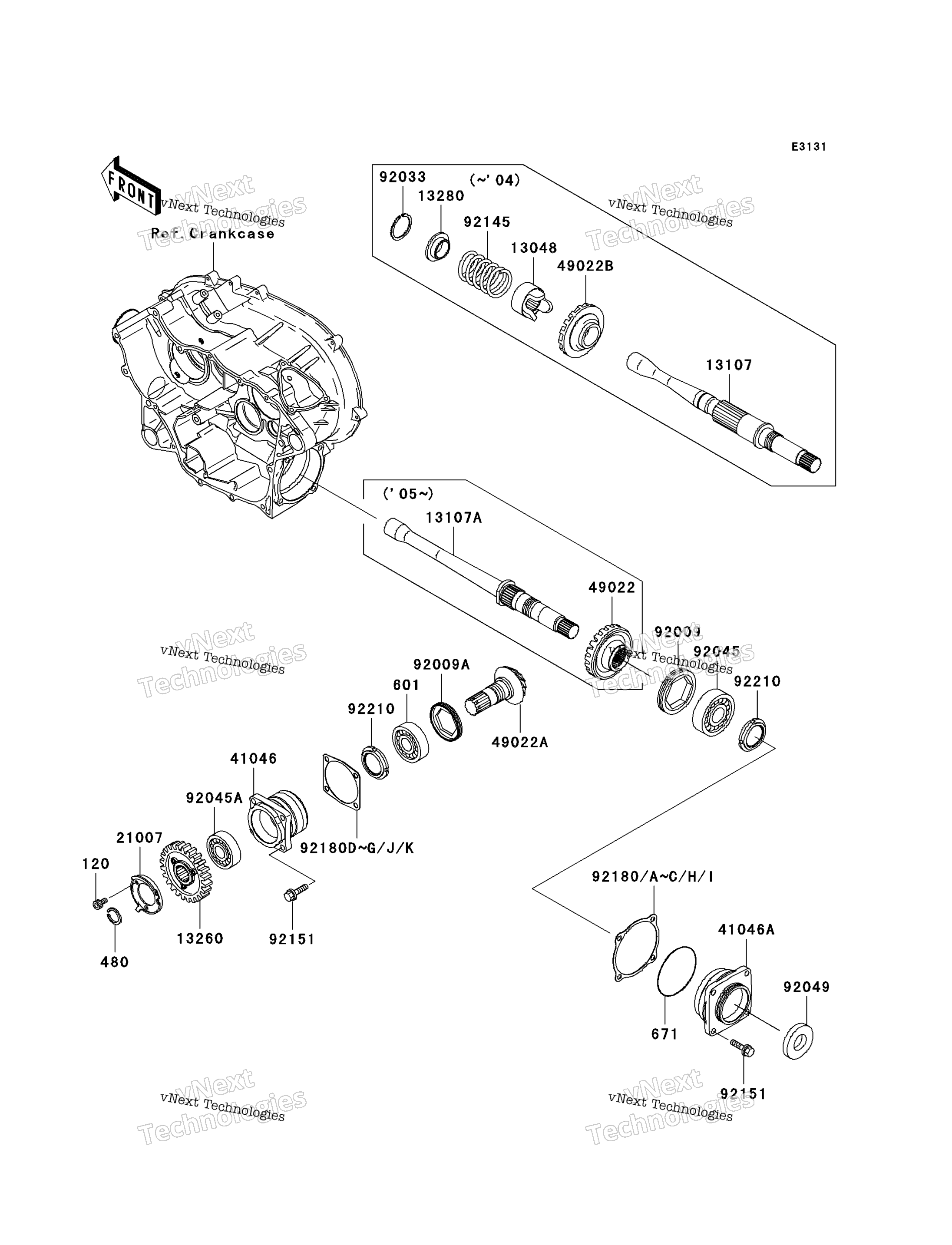 Передняя часть Bevel Gear