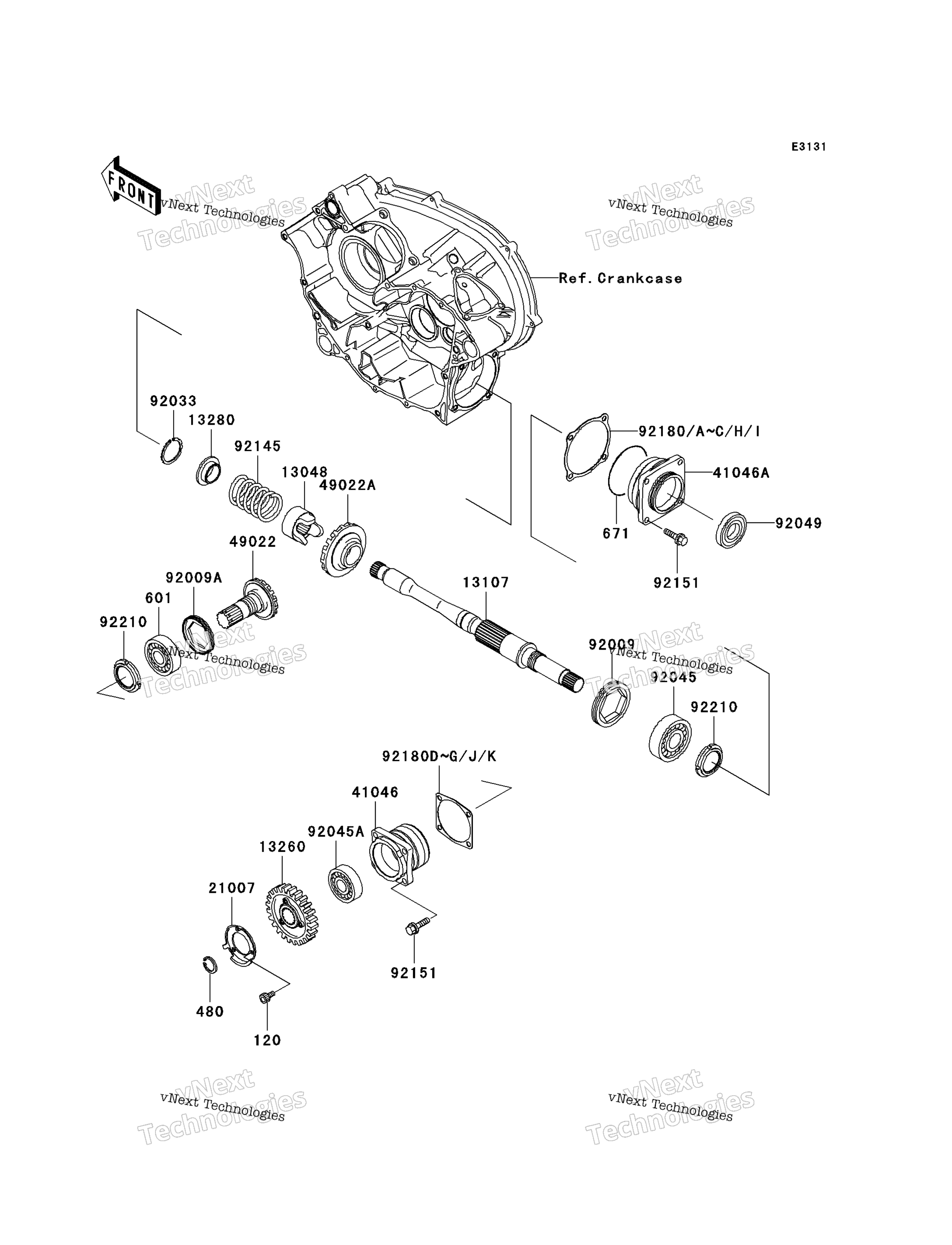 Передняя часть Bevel Gear