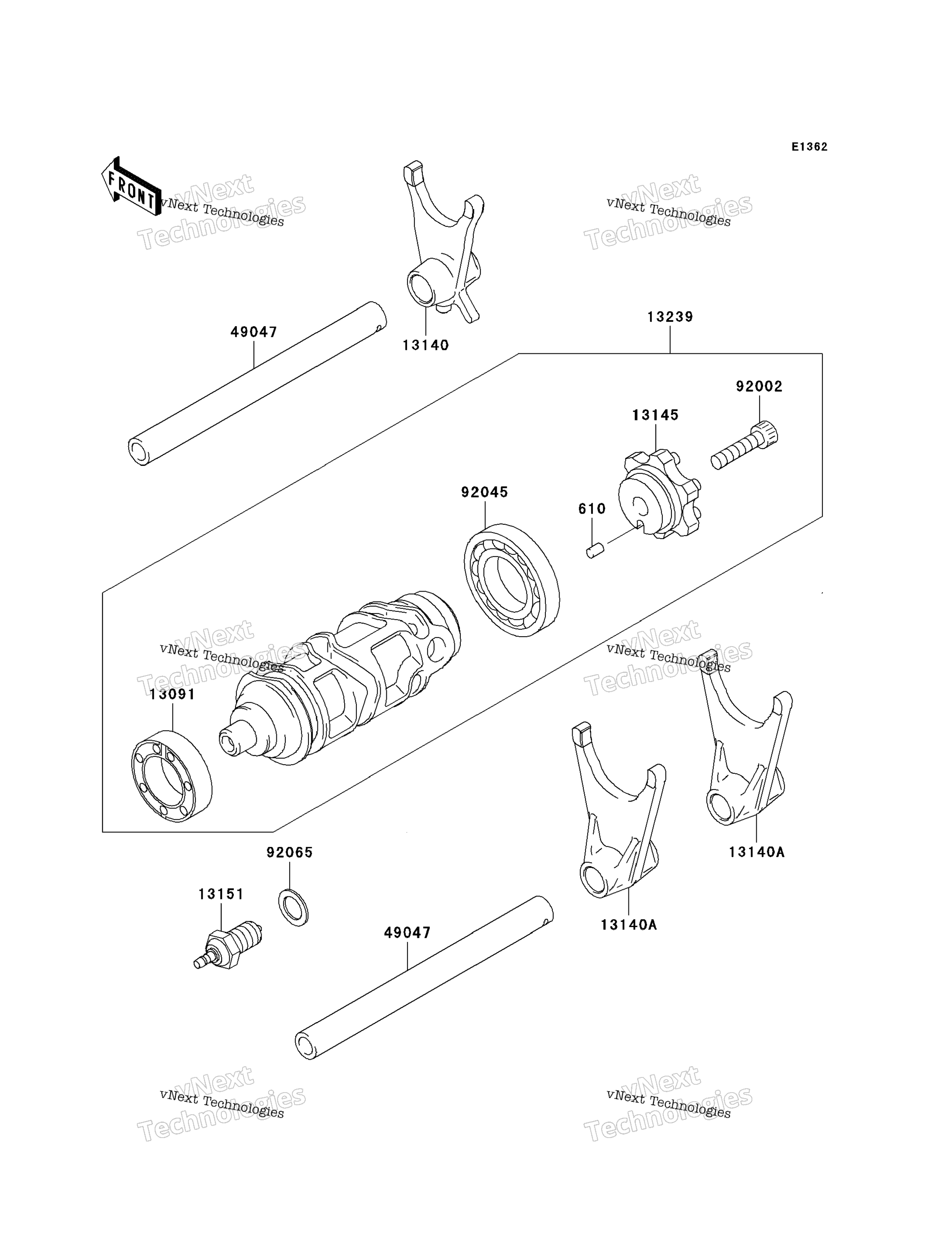 передача Change Drum / Shift Fork(S)