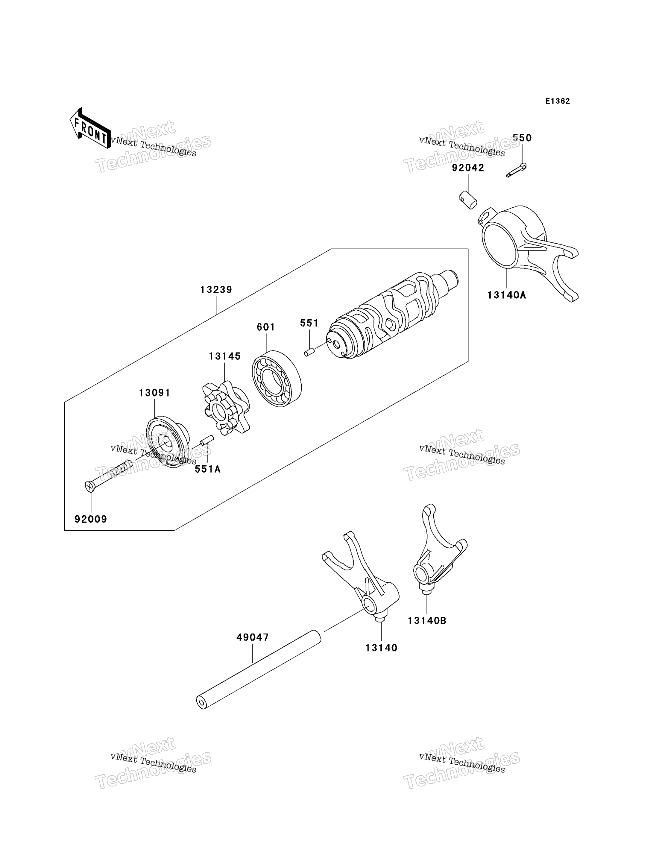 передача Change Drum / Shift Fork(S)