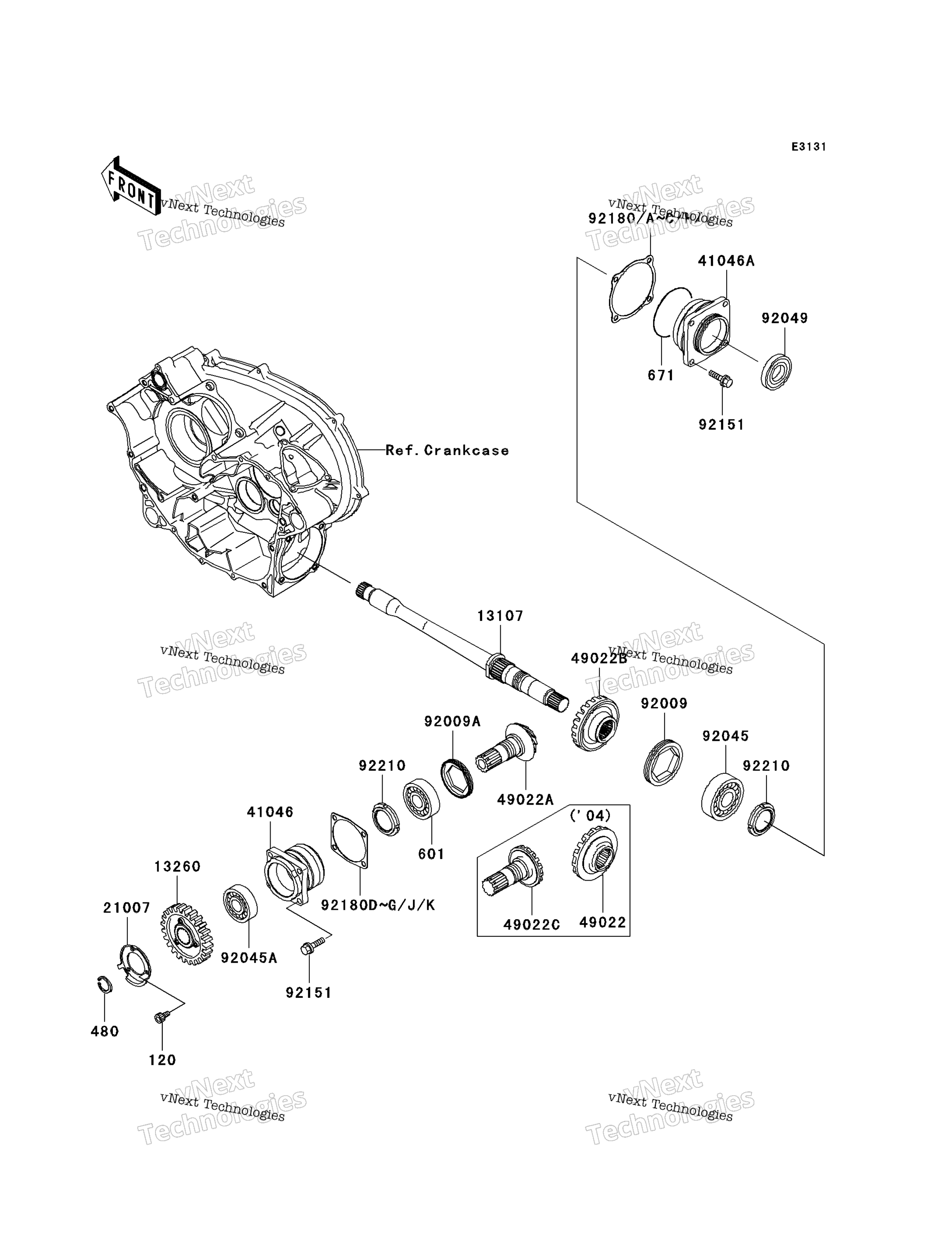 Передняя часть Bevel Gear