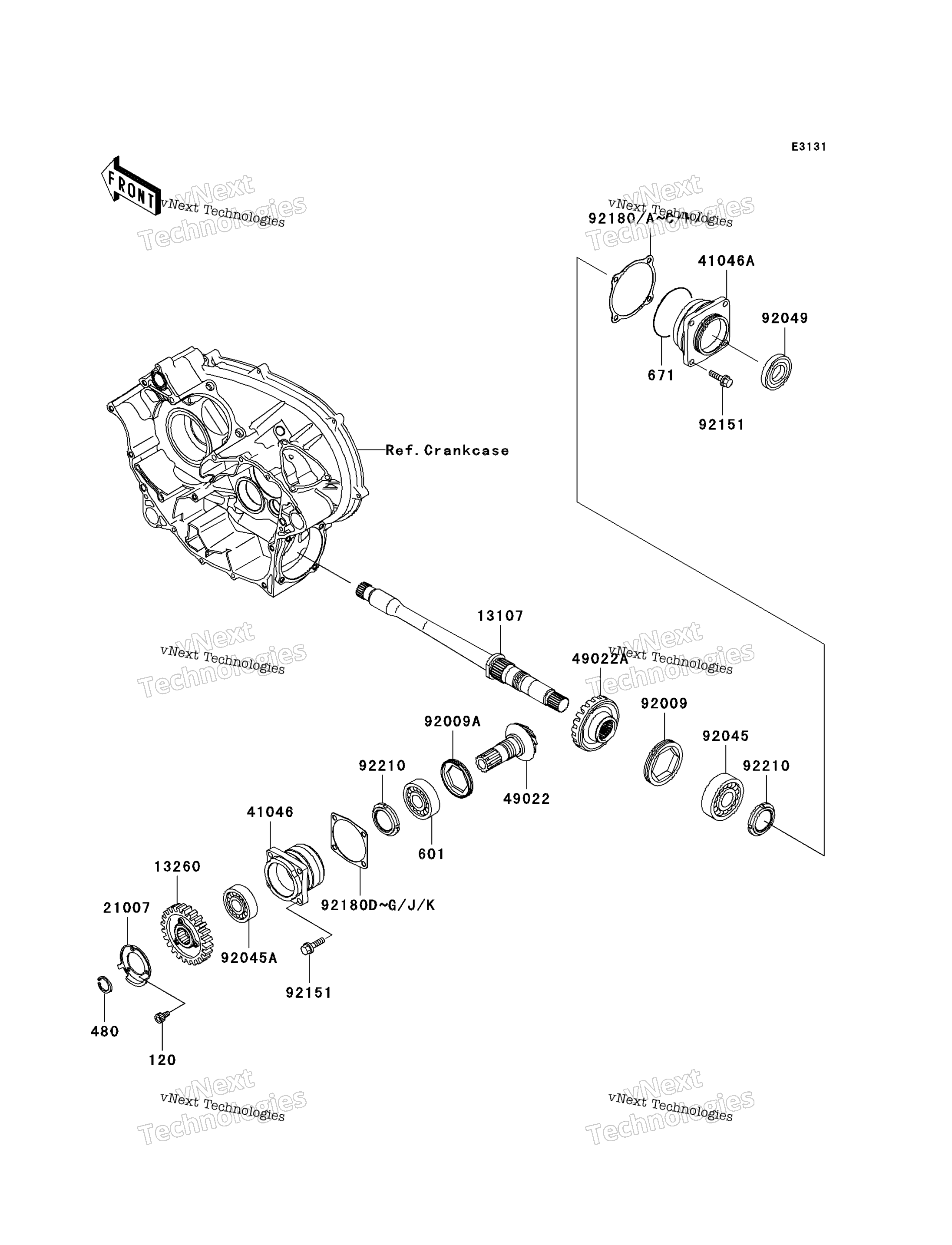 Передняя часть Bevel Gear