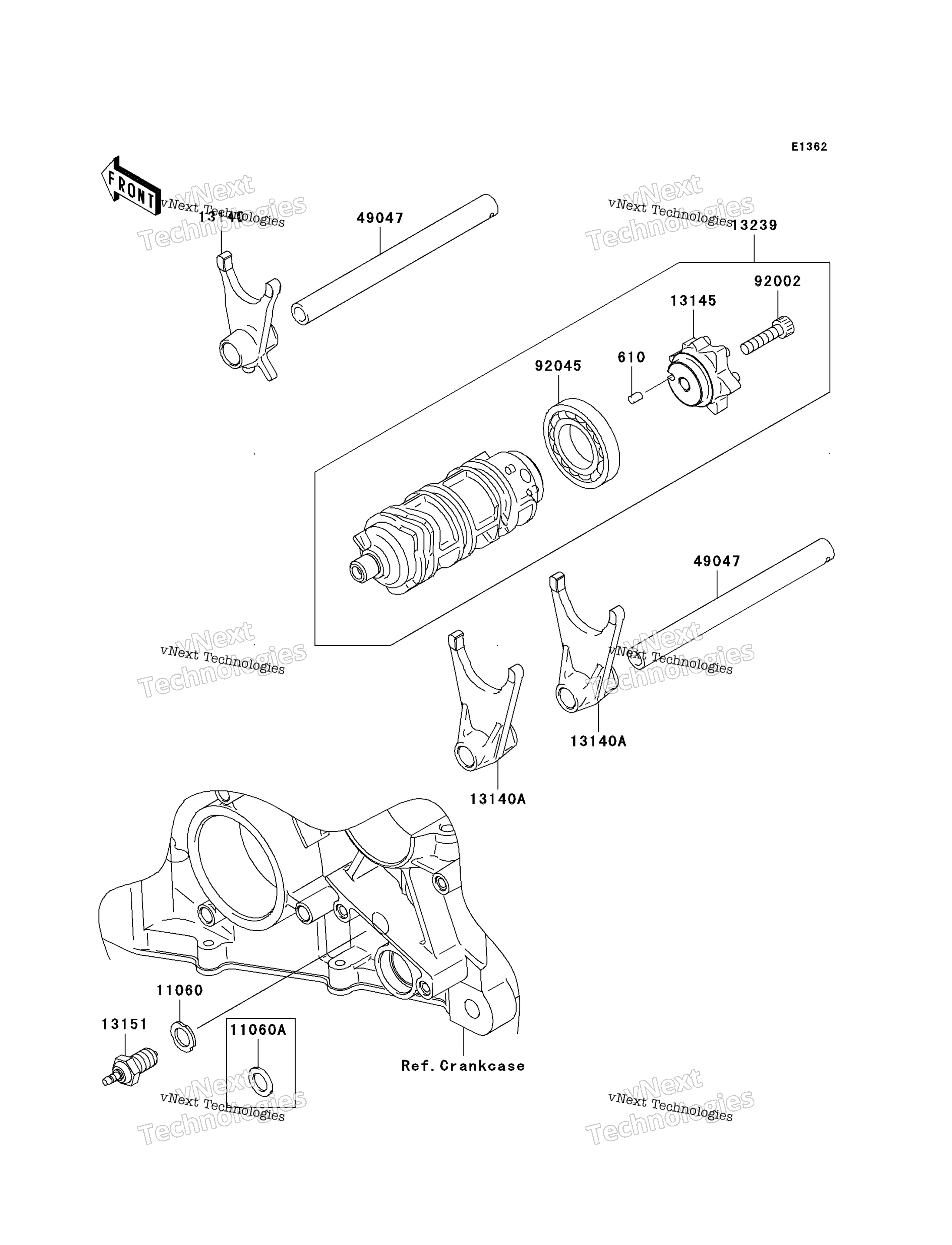 передача Change Drum / Shift Fork(S)