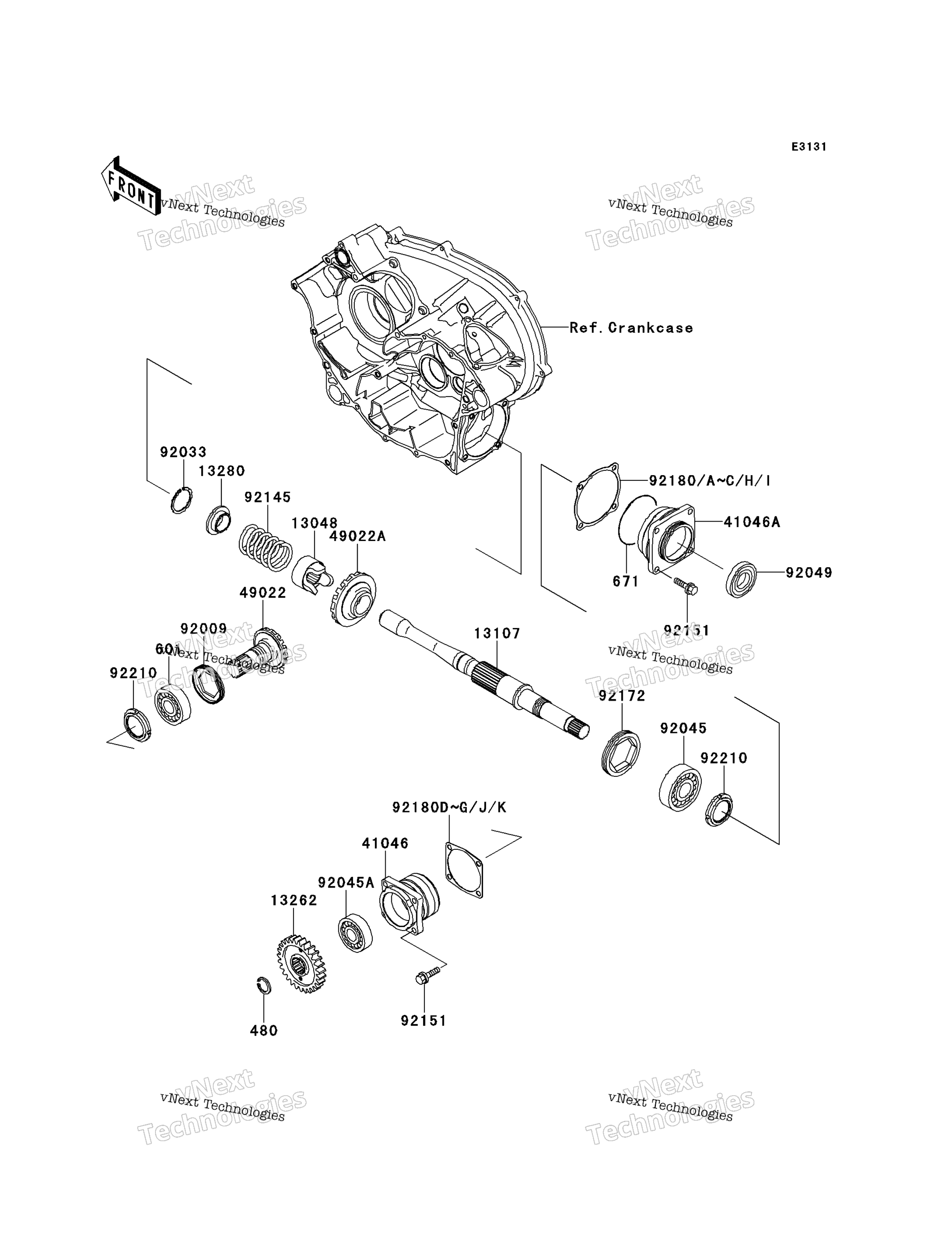 Передняя часть Bevel Gear