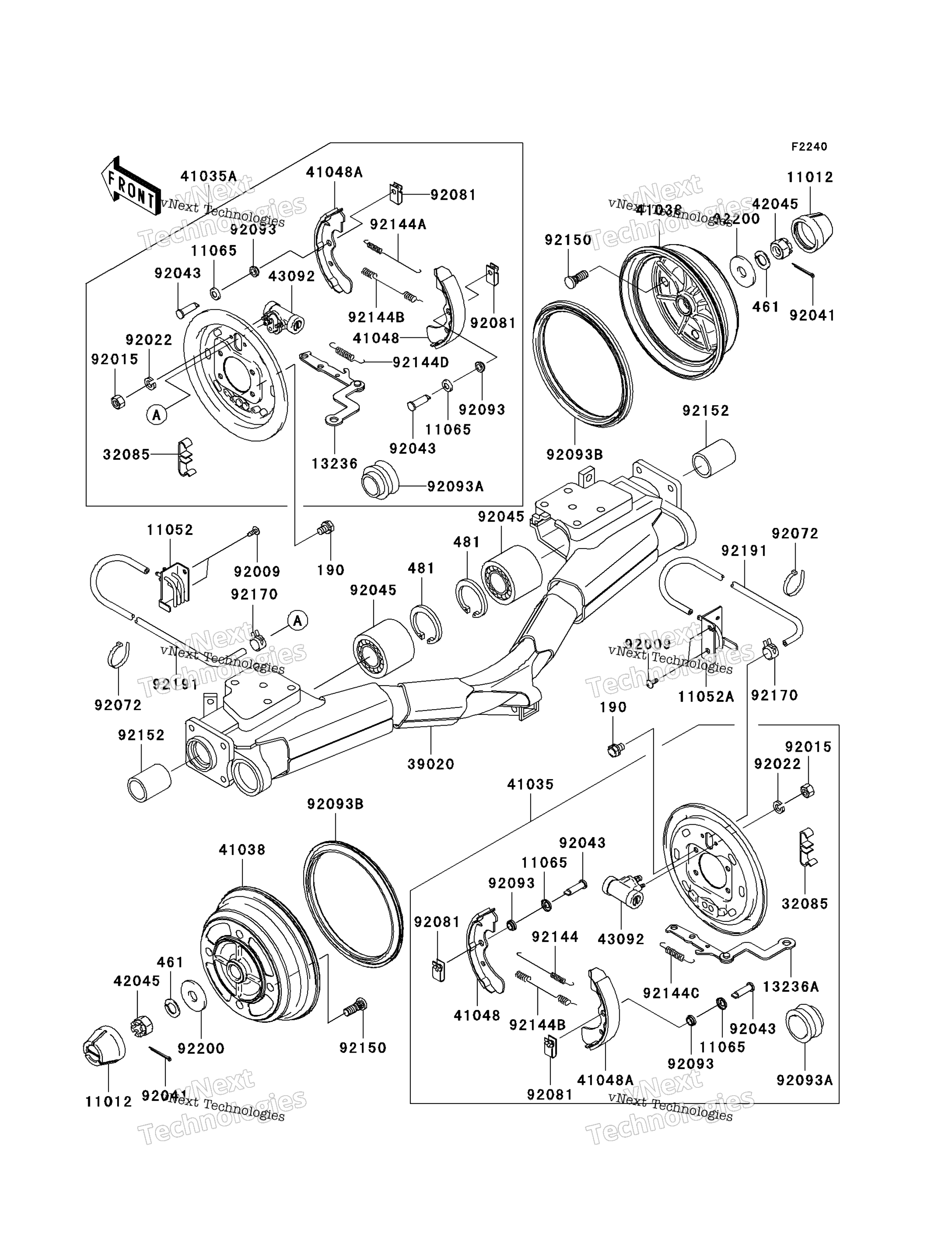 задний Hubs / Brakes (B6f)