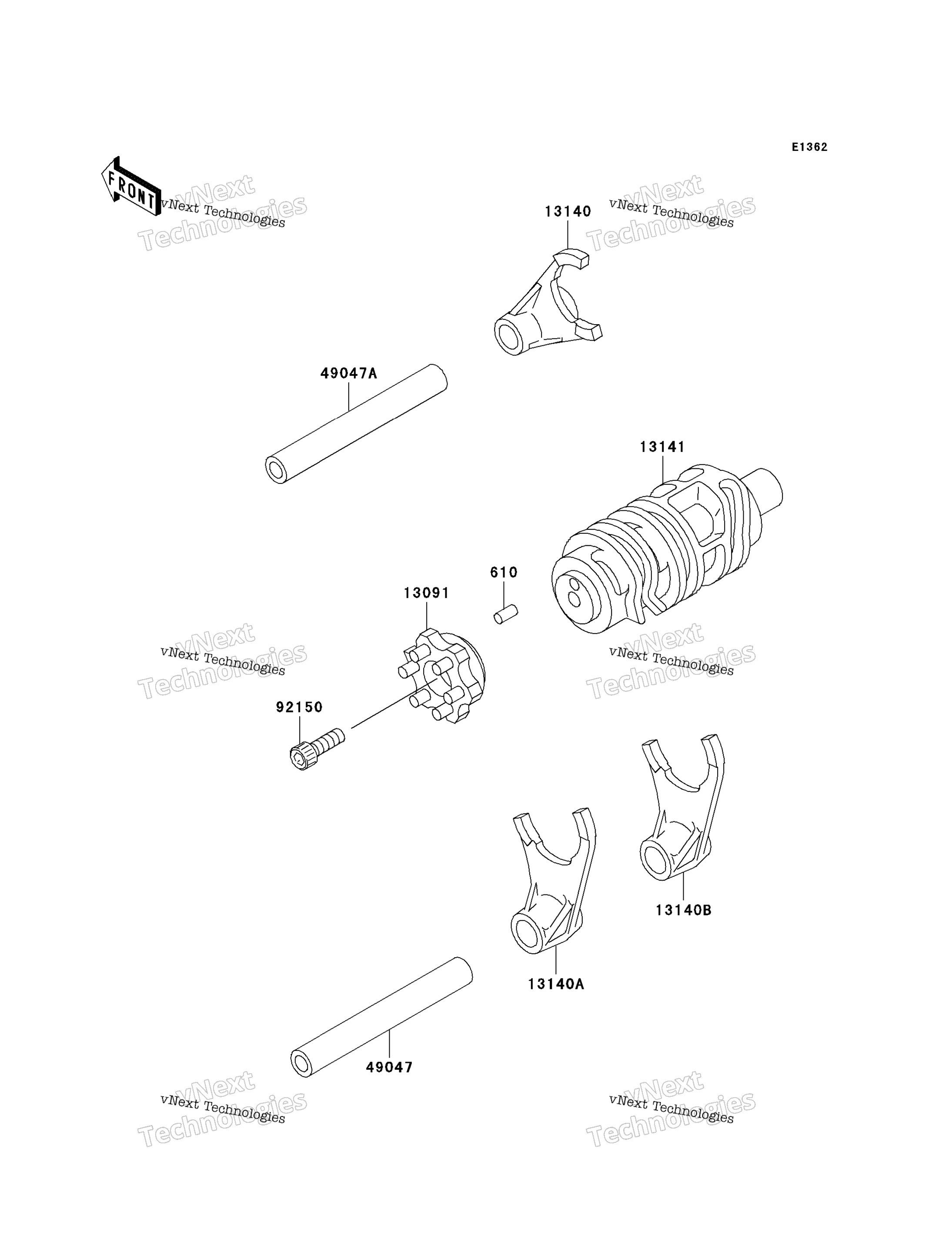 передача Change Drum / Shift Fork(S)