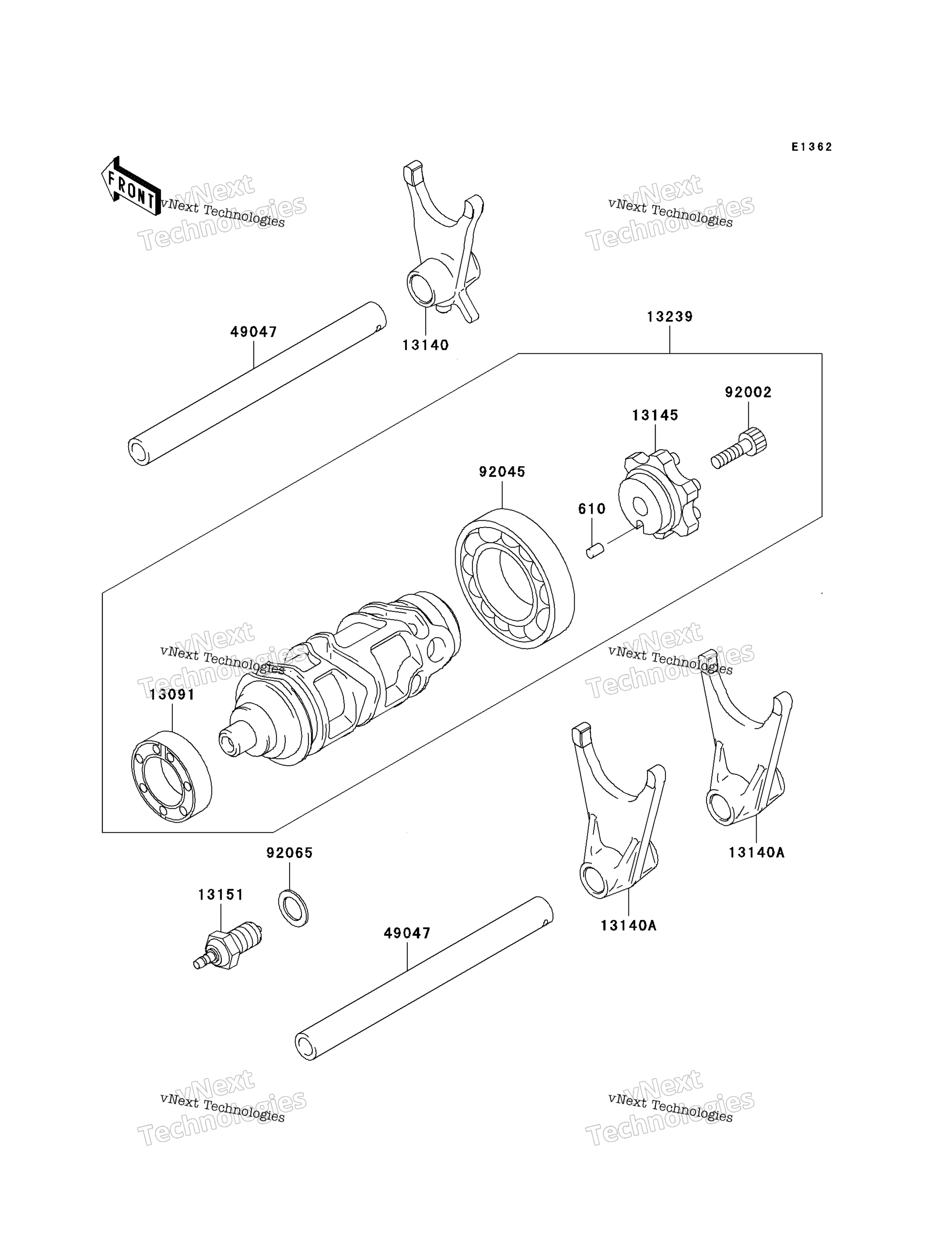 передача Change Drum / Shift Fork(S)