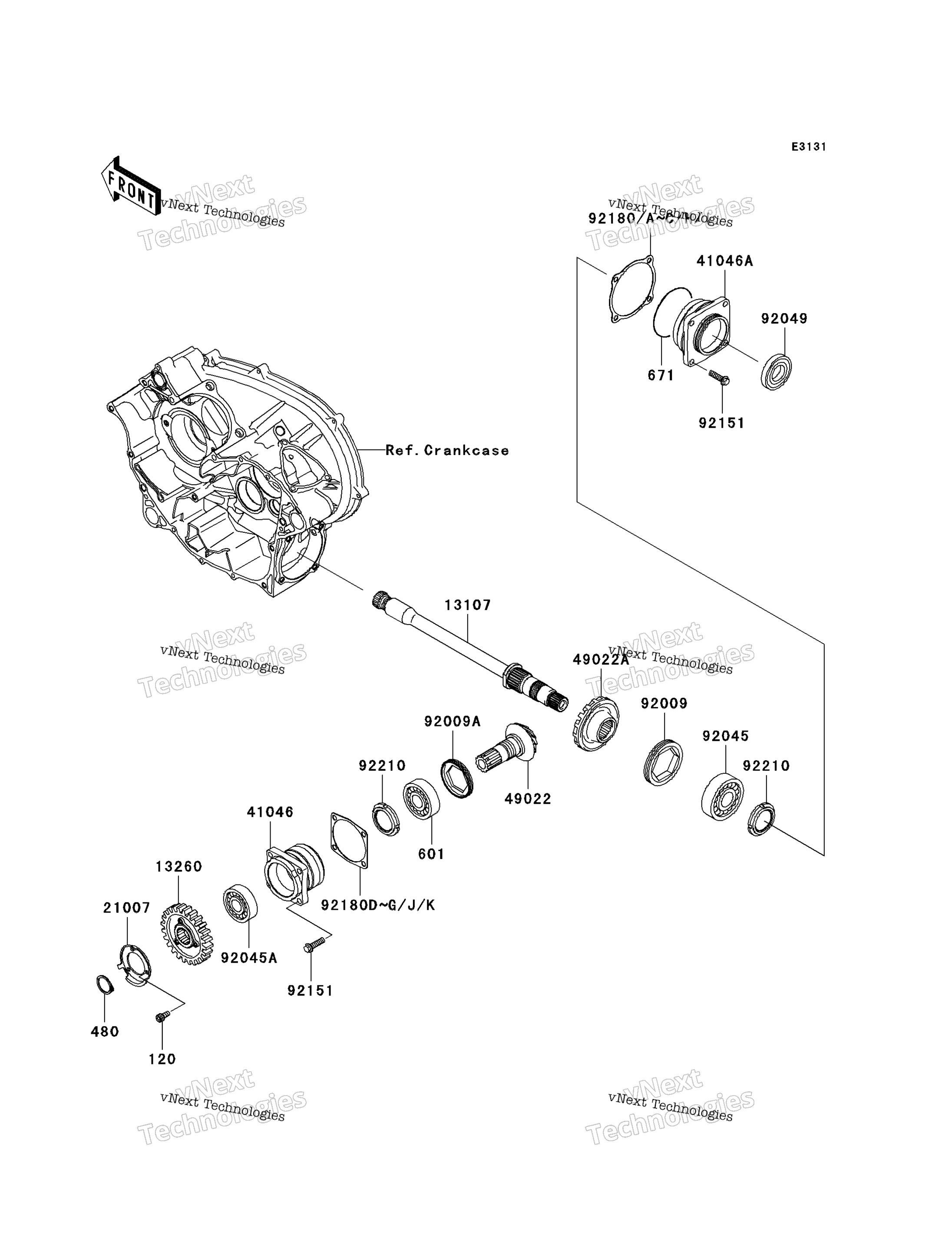 Передняя часть Bevel Gear
