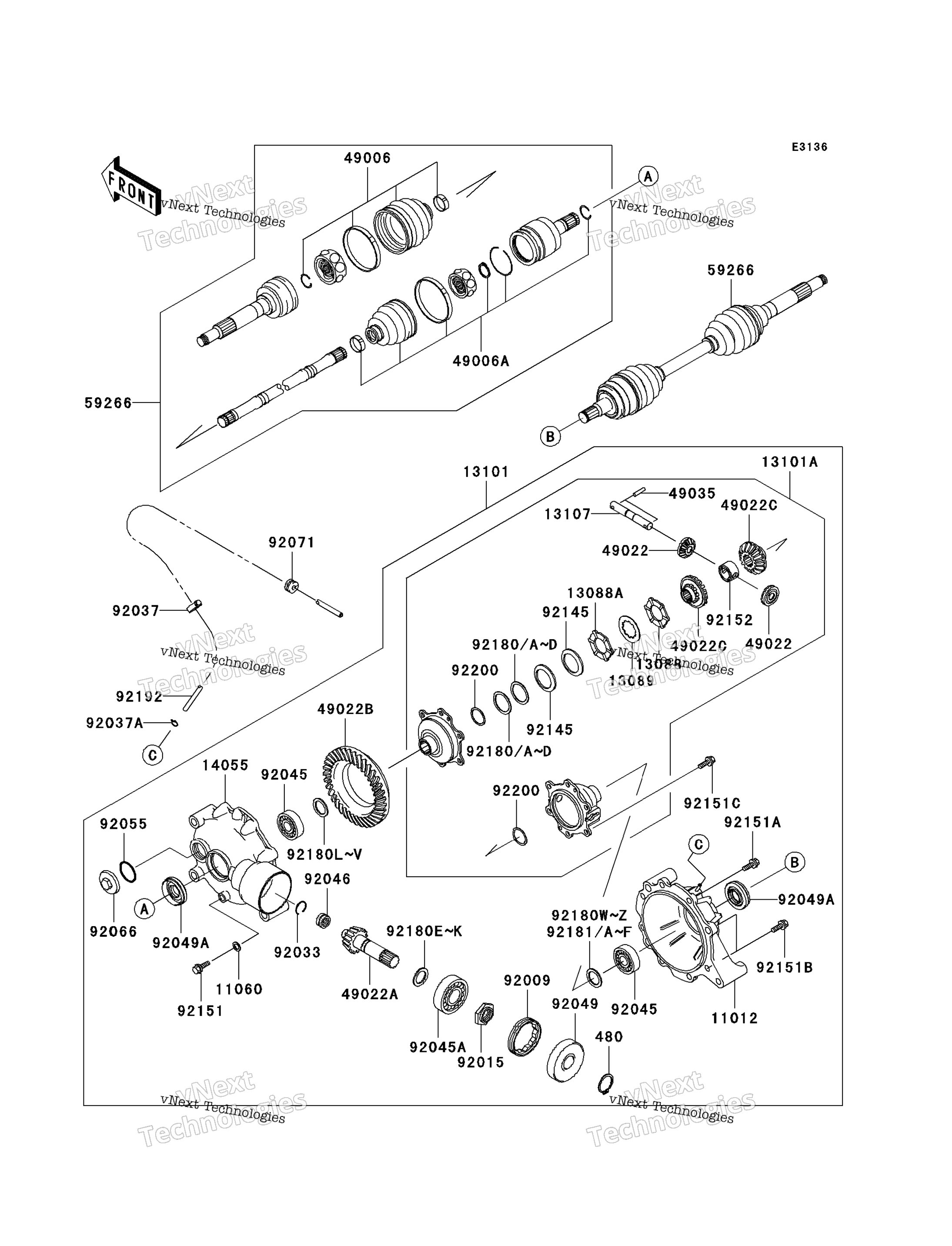 Привод Shaft-Front (-Jk1afea1 9B547191)