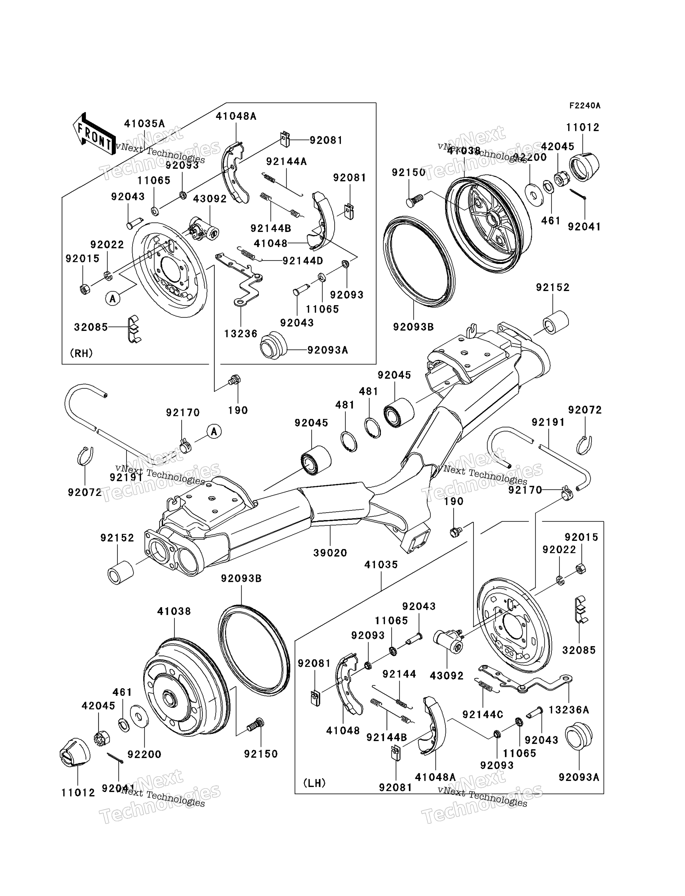 задний Hubs / Brakes (K7f / K8f)