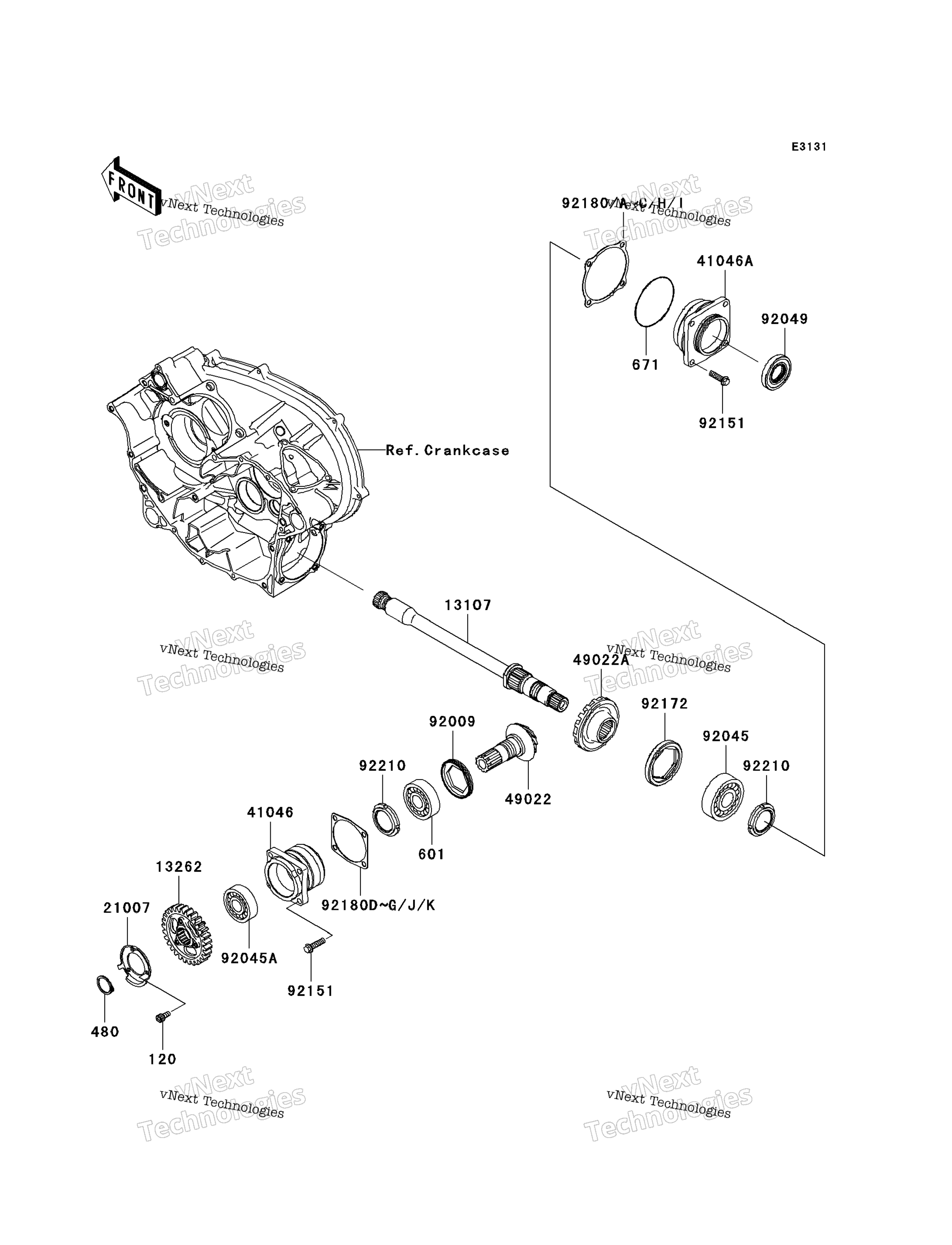 Передняя часть Bevel Gear