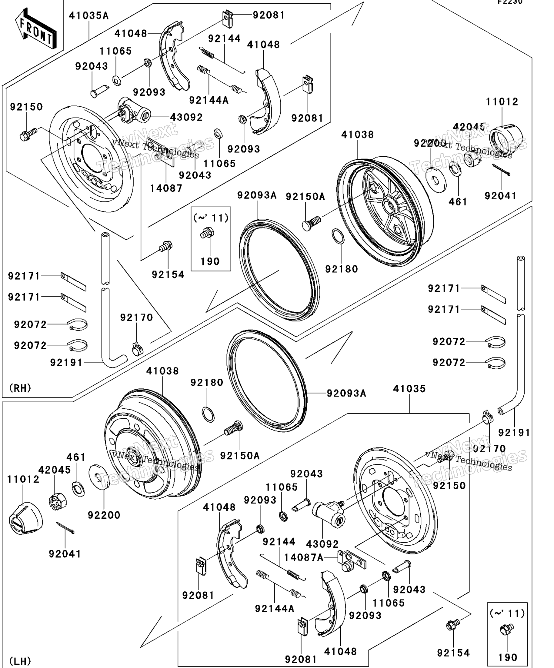 Передняя часть Hubs/Brakes
