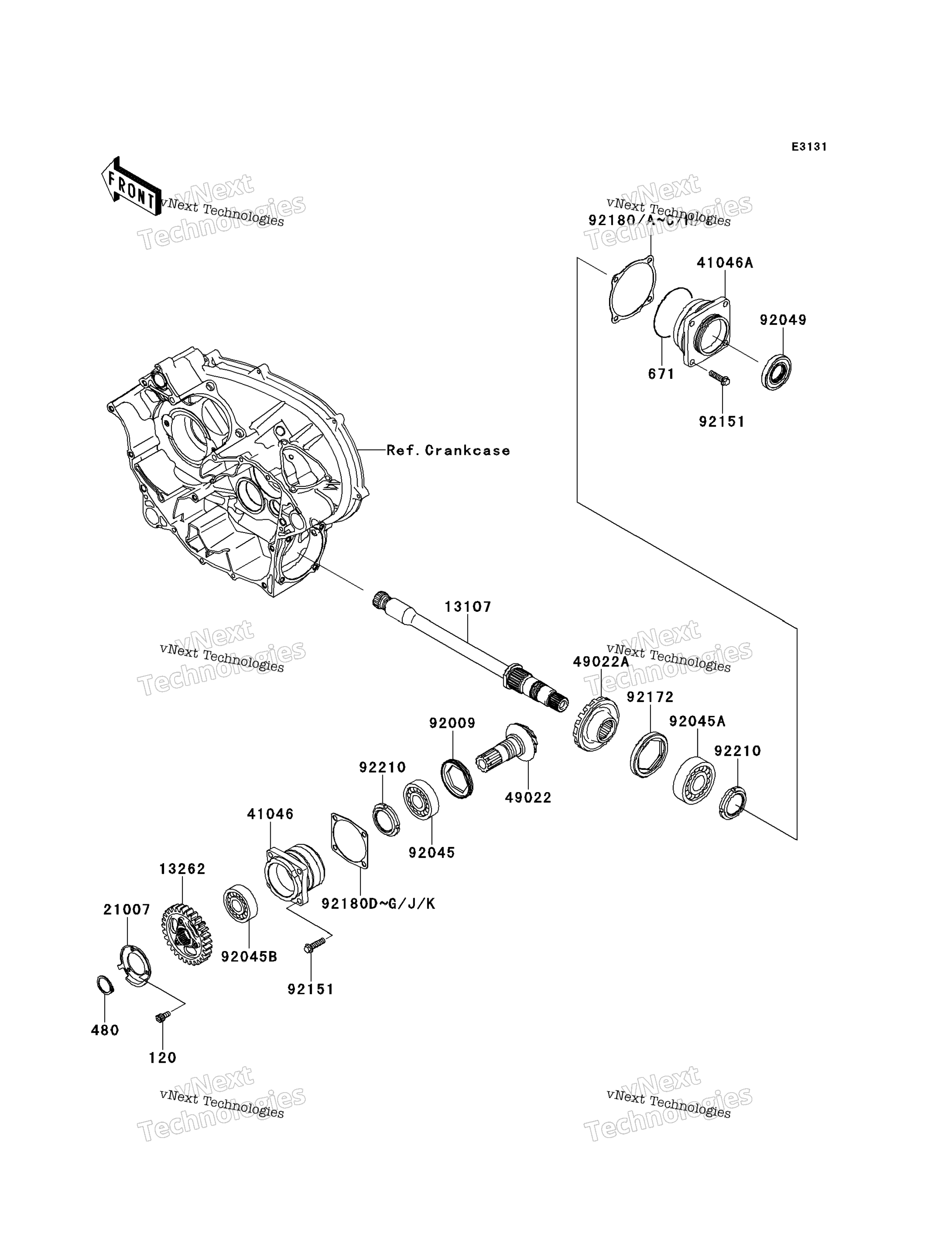 Передняя часть Bevel Gear