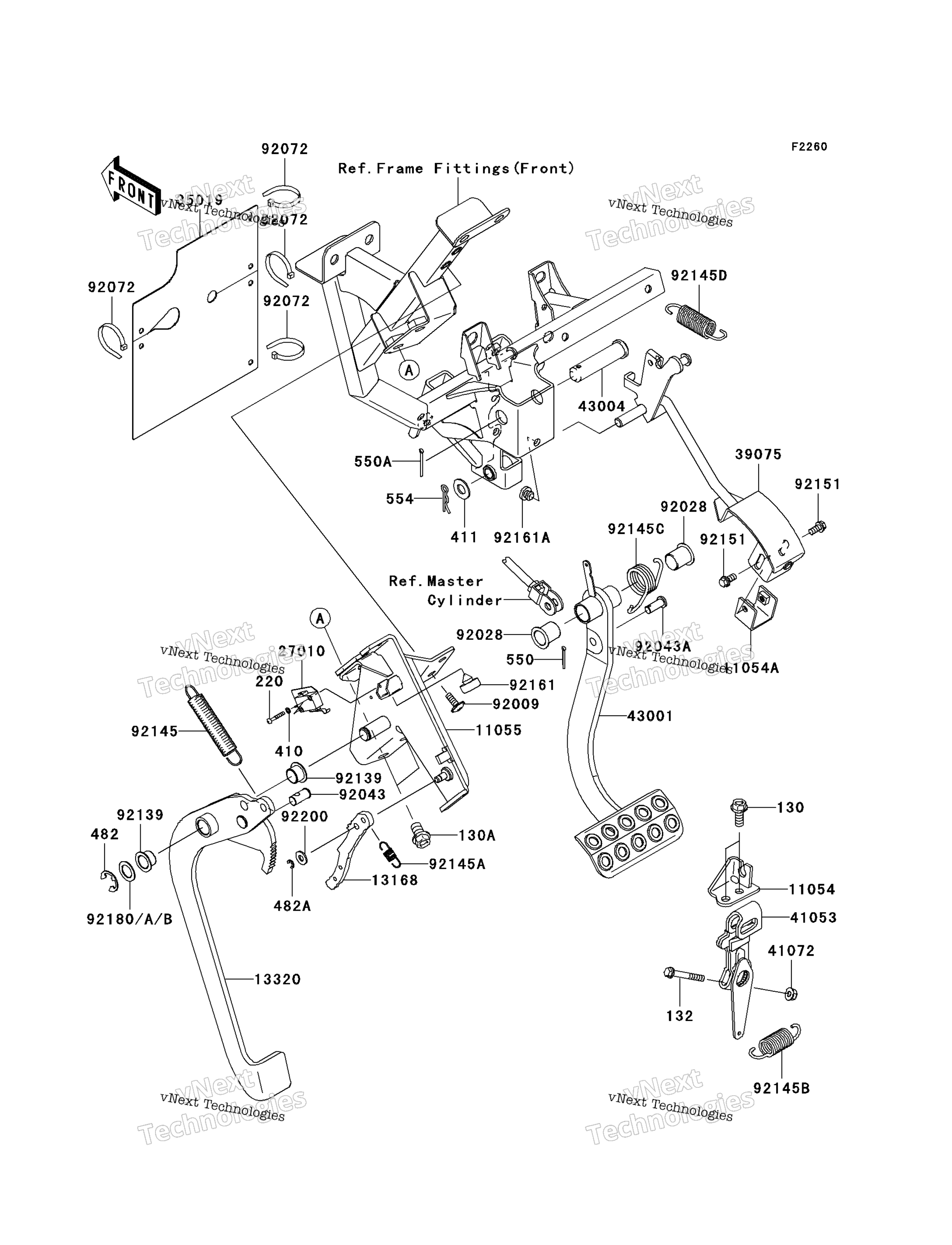 Тормоз Pedal/Throttle Lever