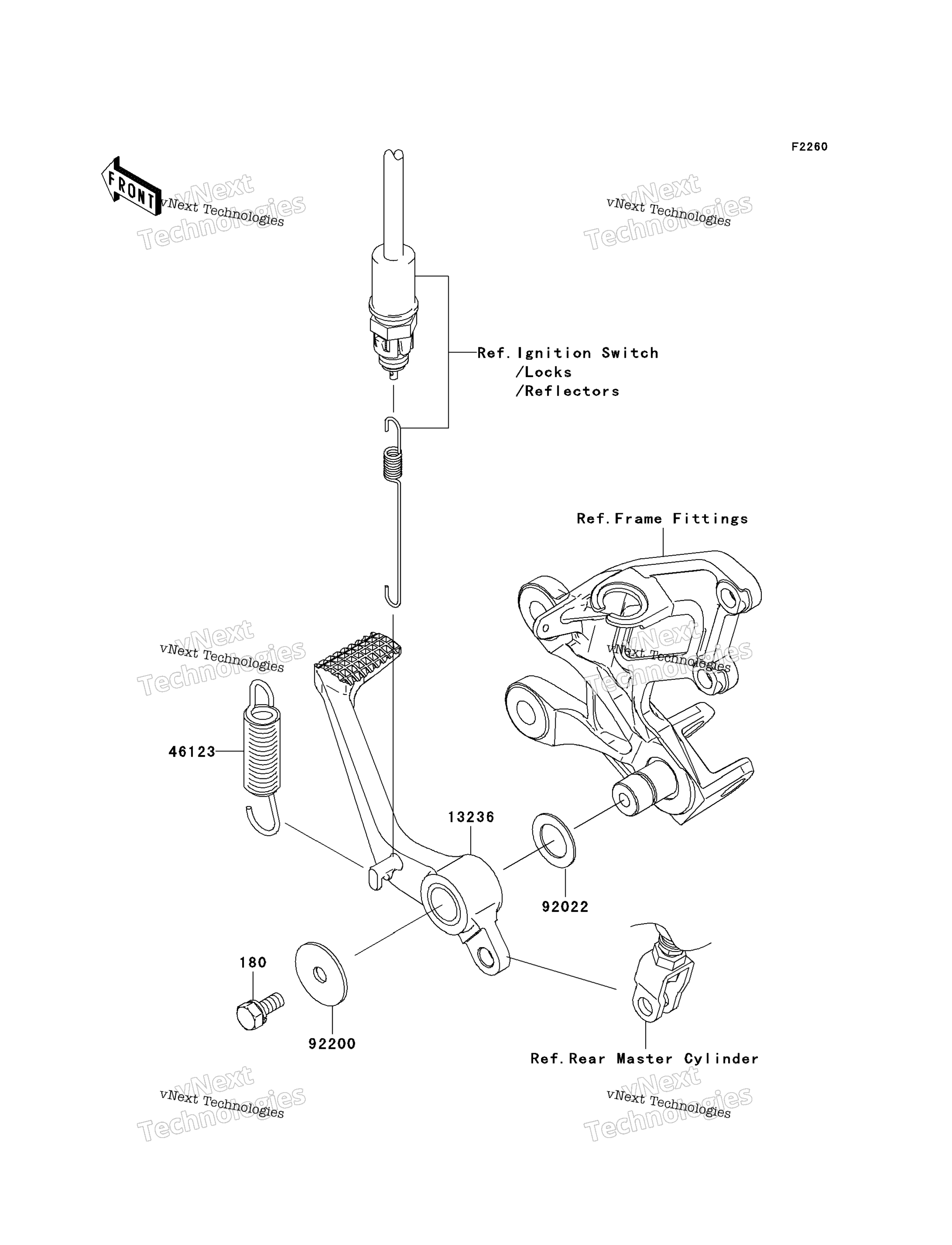 Тормоз Pedal/Torque Link