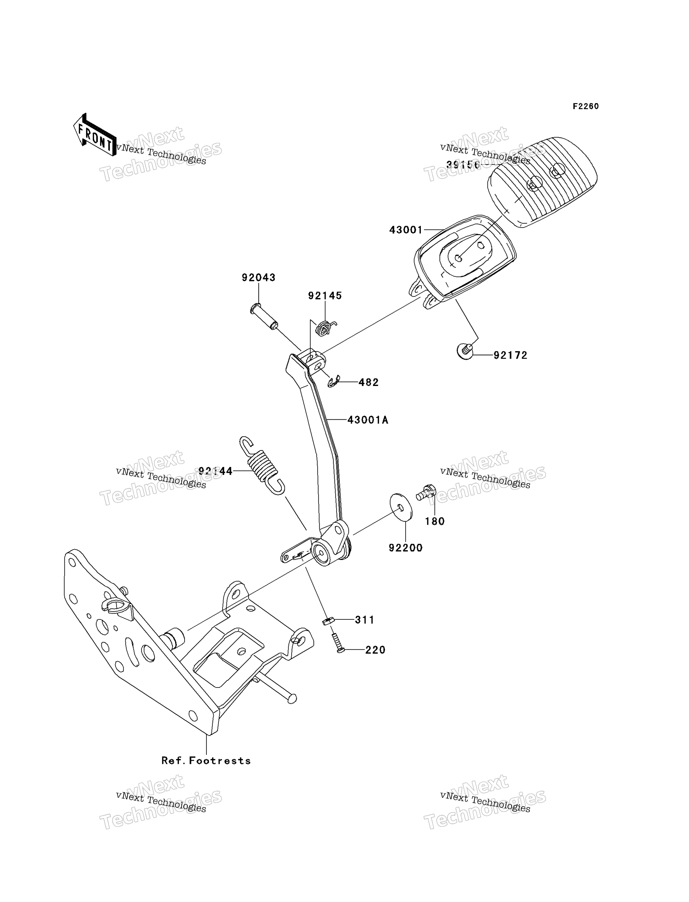 Тормоз Pedal/Torque Link