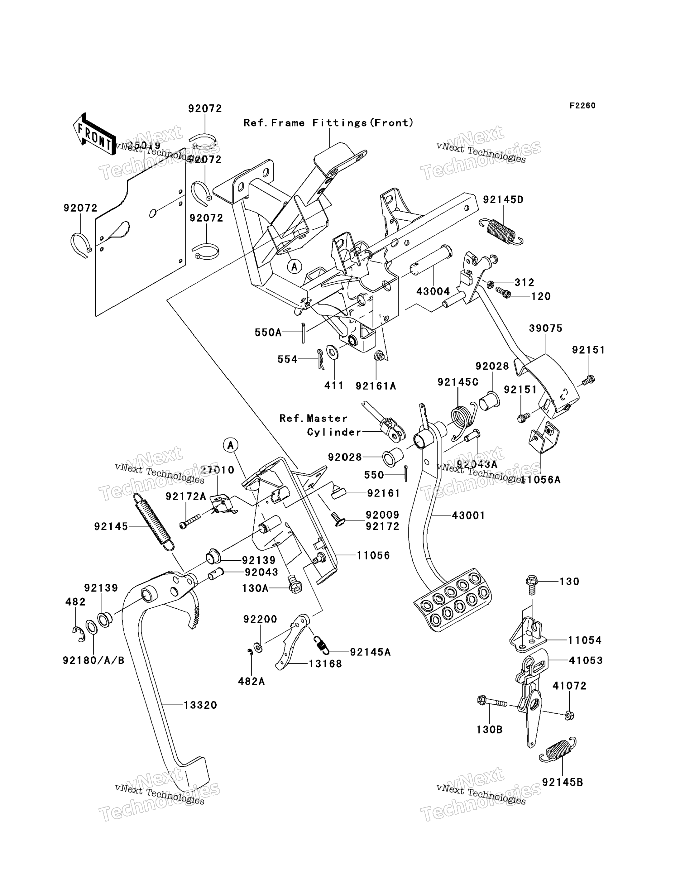 Тормоз Pedal/Throttle Lever