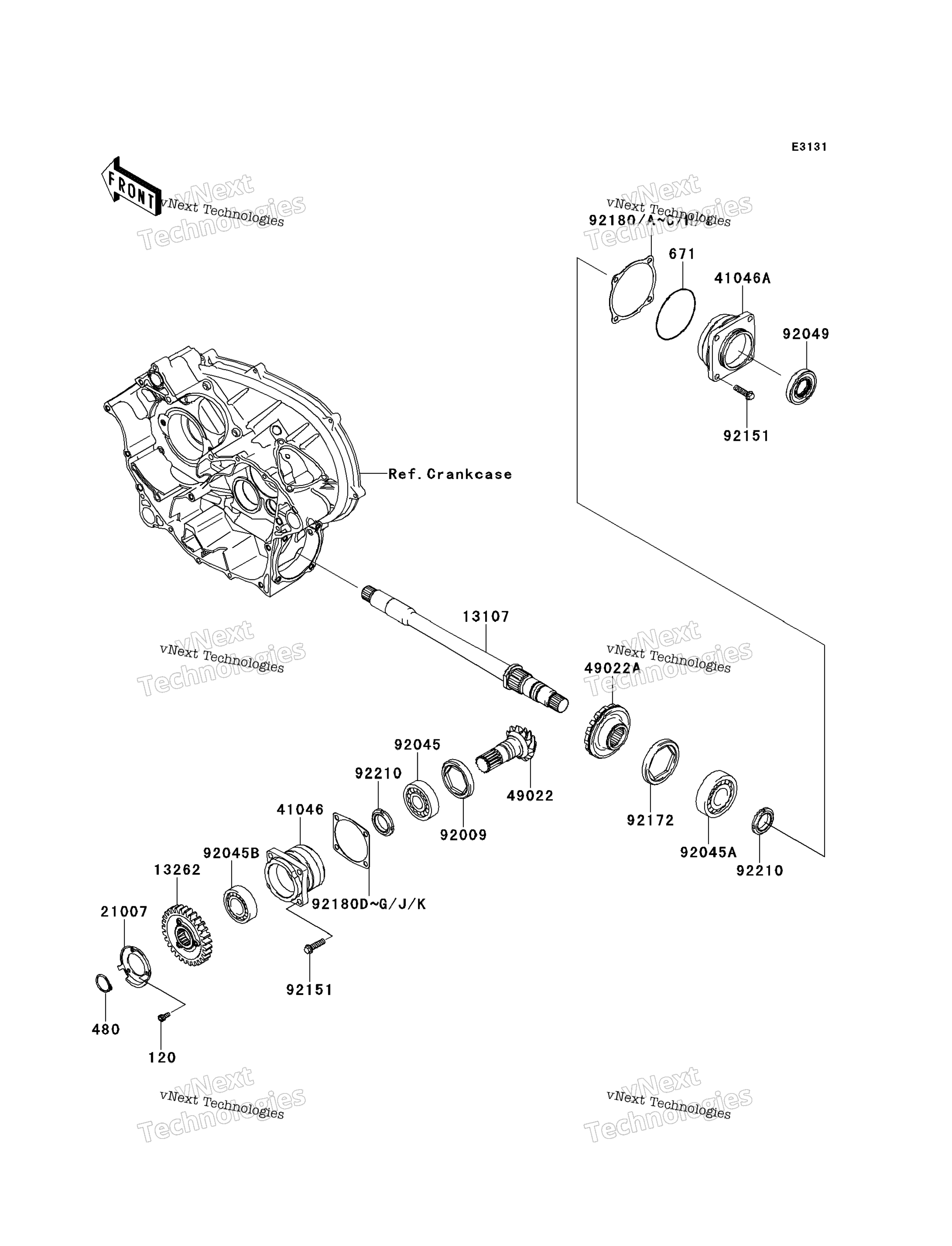 Передняя часть Bevel Gear