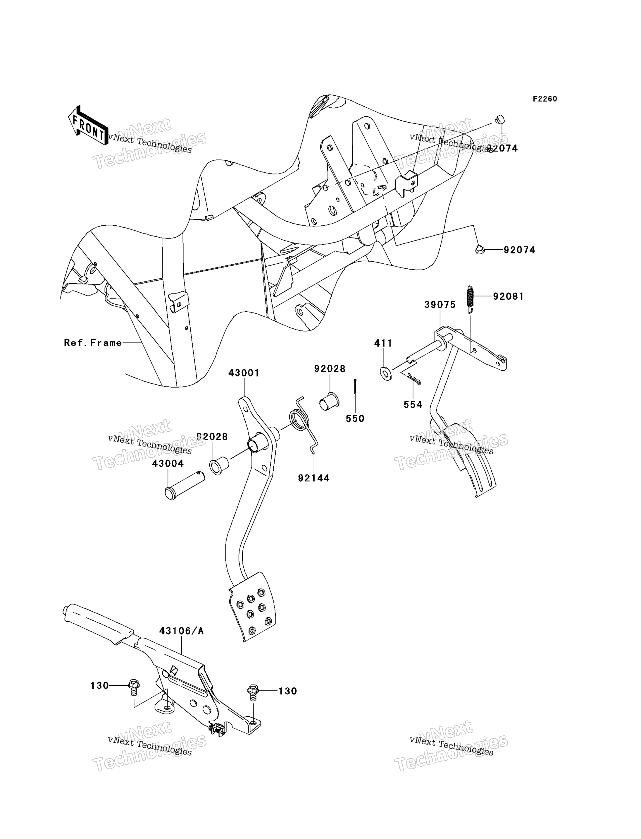 Тормоз Pedal/Throttle Lever