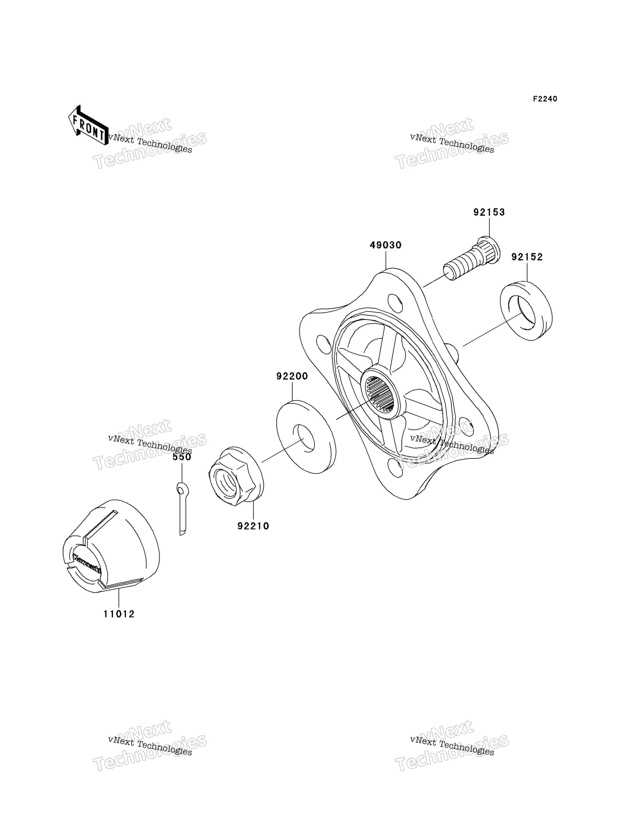 задний Hubs / Brakes