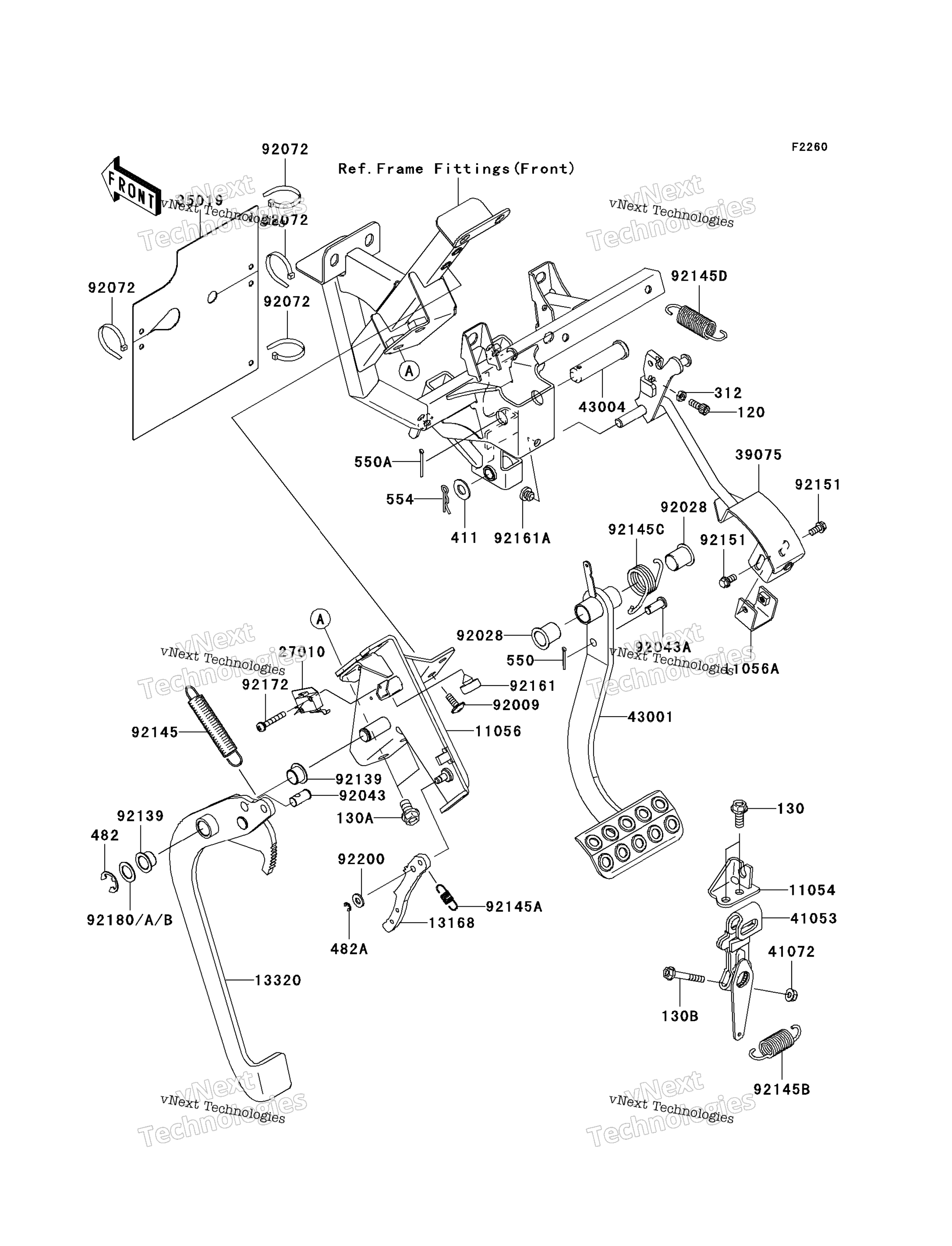 Тормоз Pedal/Throttle Lever