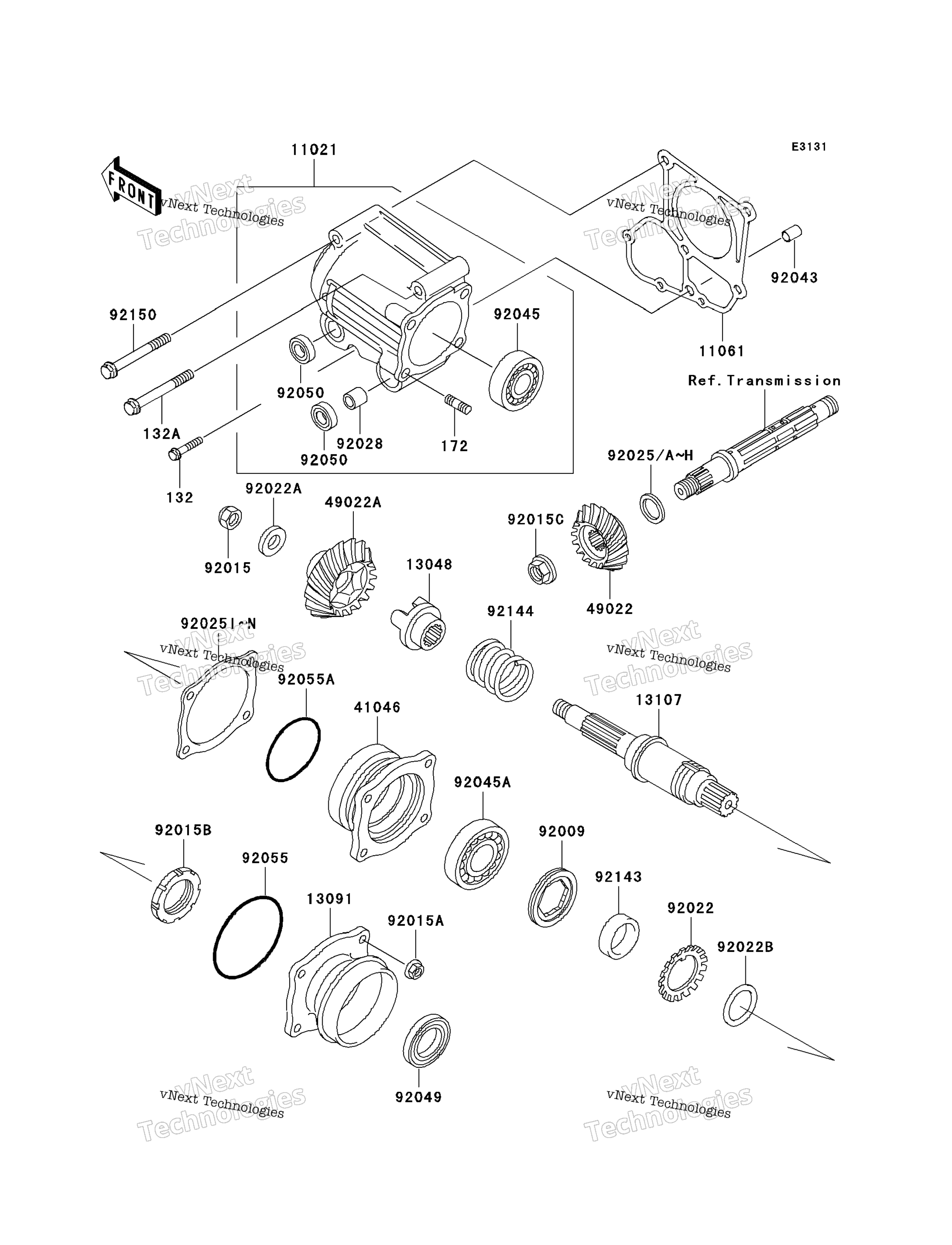Передняя часть Bevel Gear