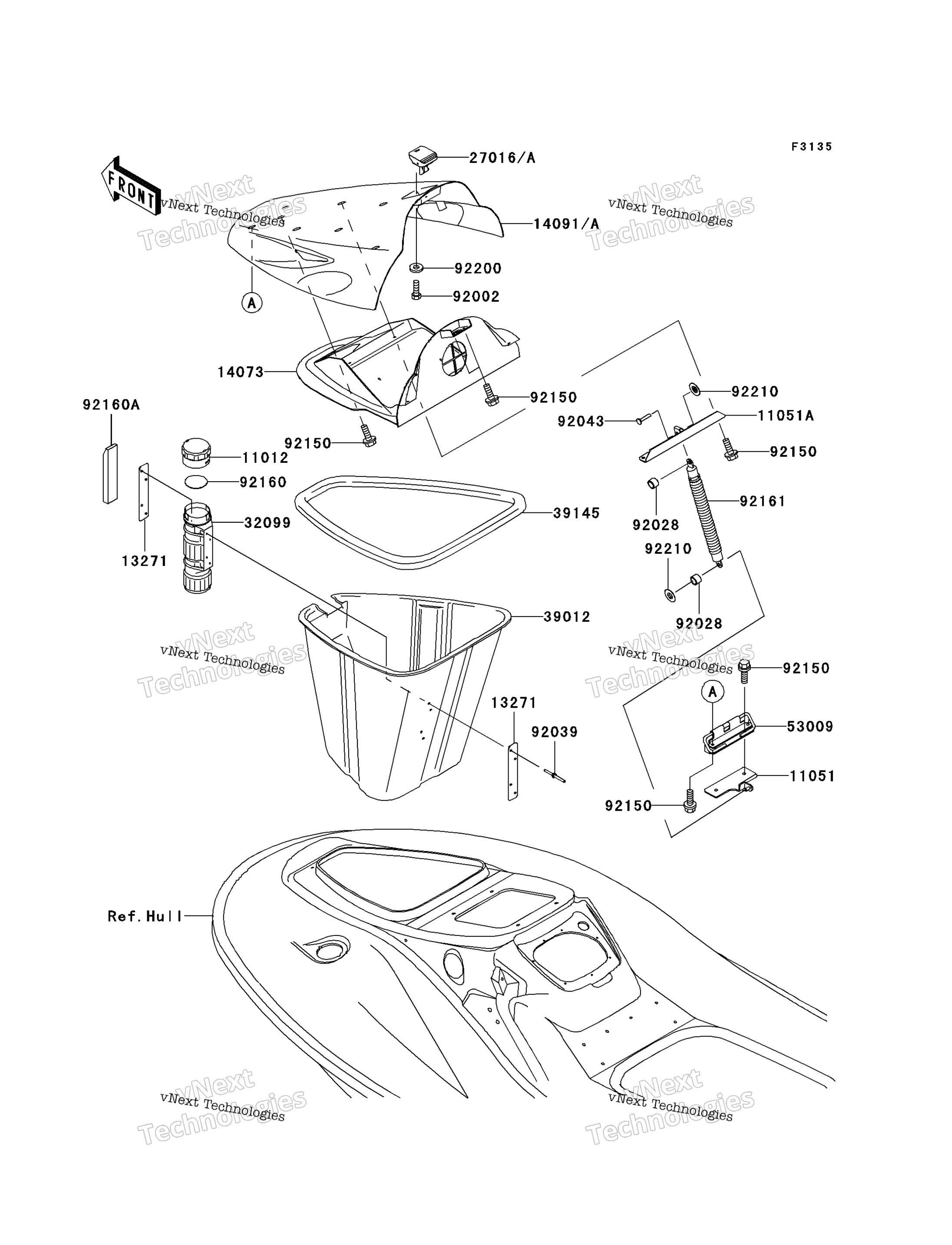 Hull передний Fittings