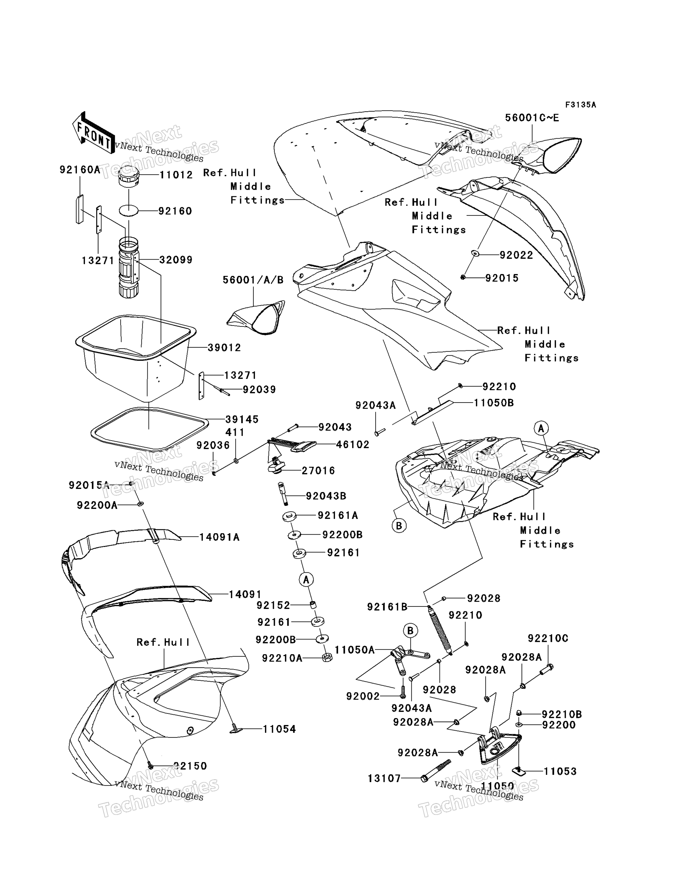 Hull передний Fittings (B8f)