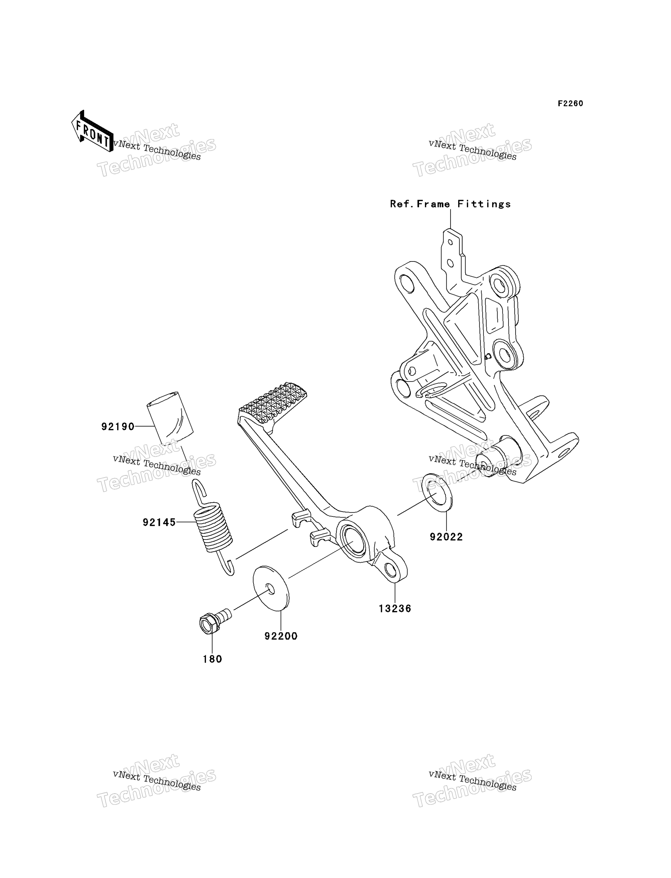 Тормоз Pedal/Torque Link