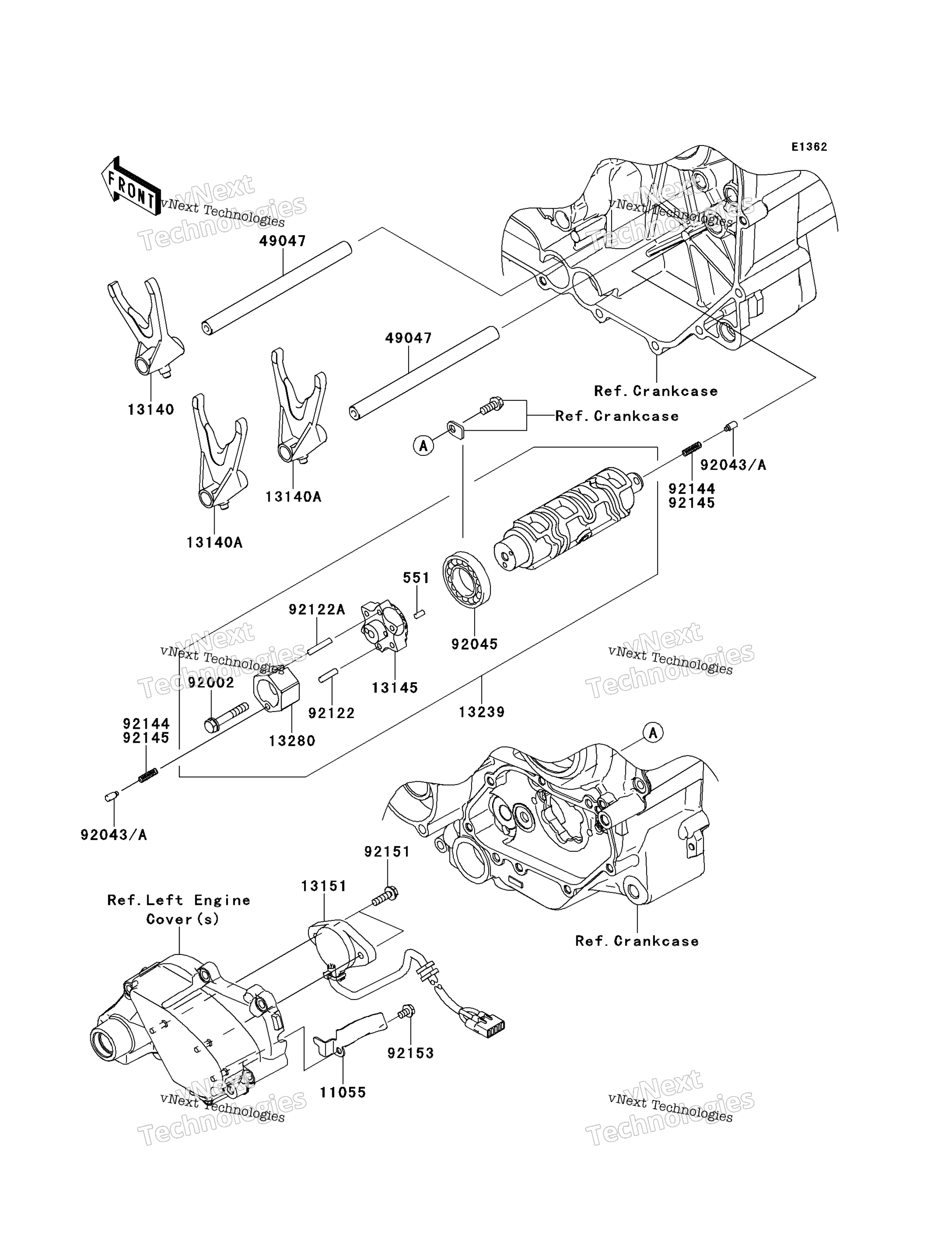 передача Change Drum / Shift Fork(S)