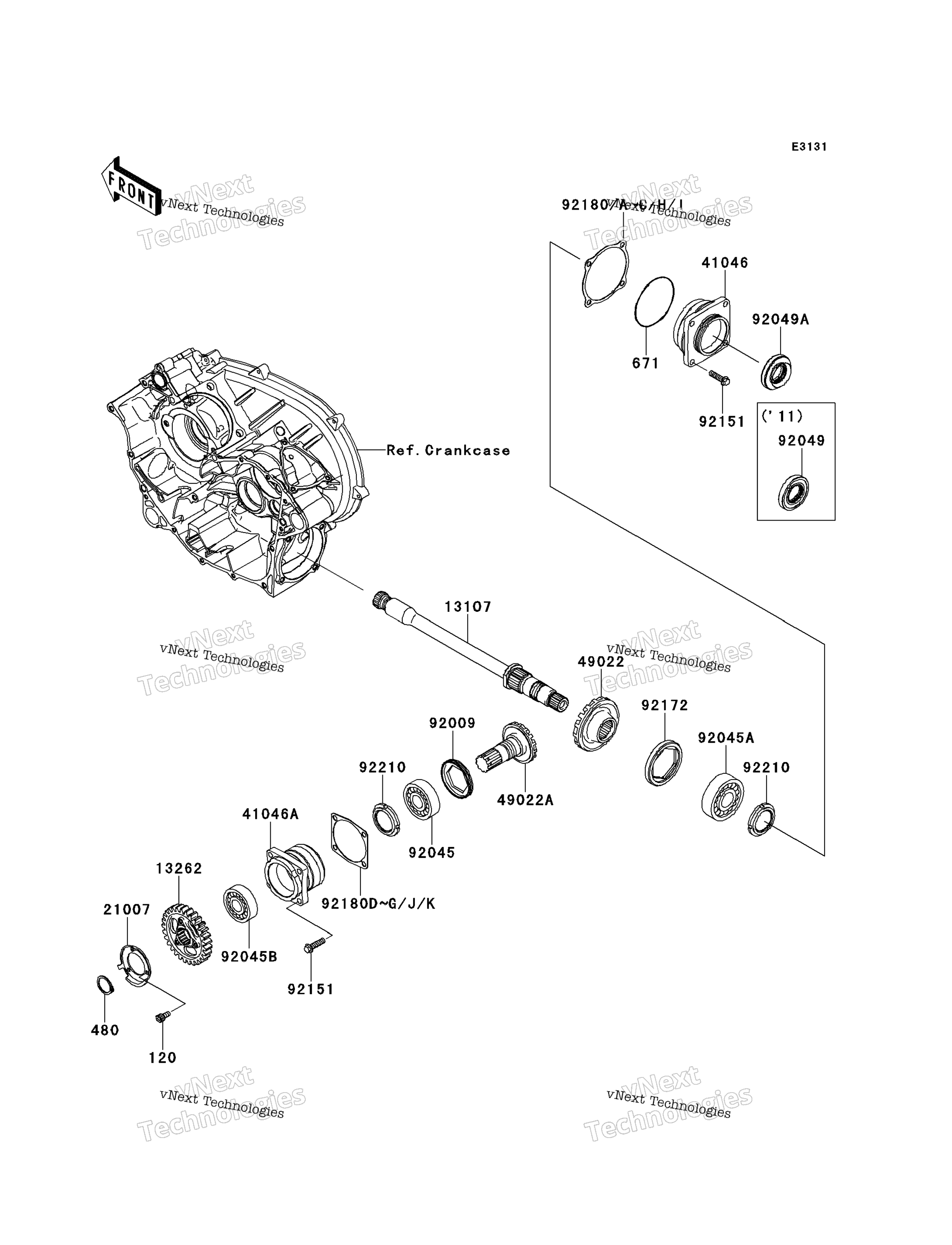 Передняя часть Bevel Gear