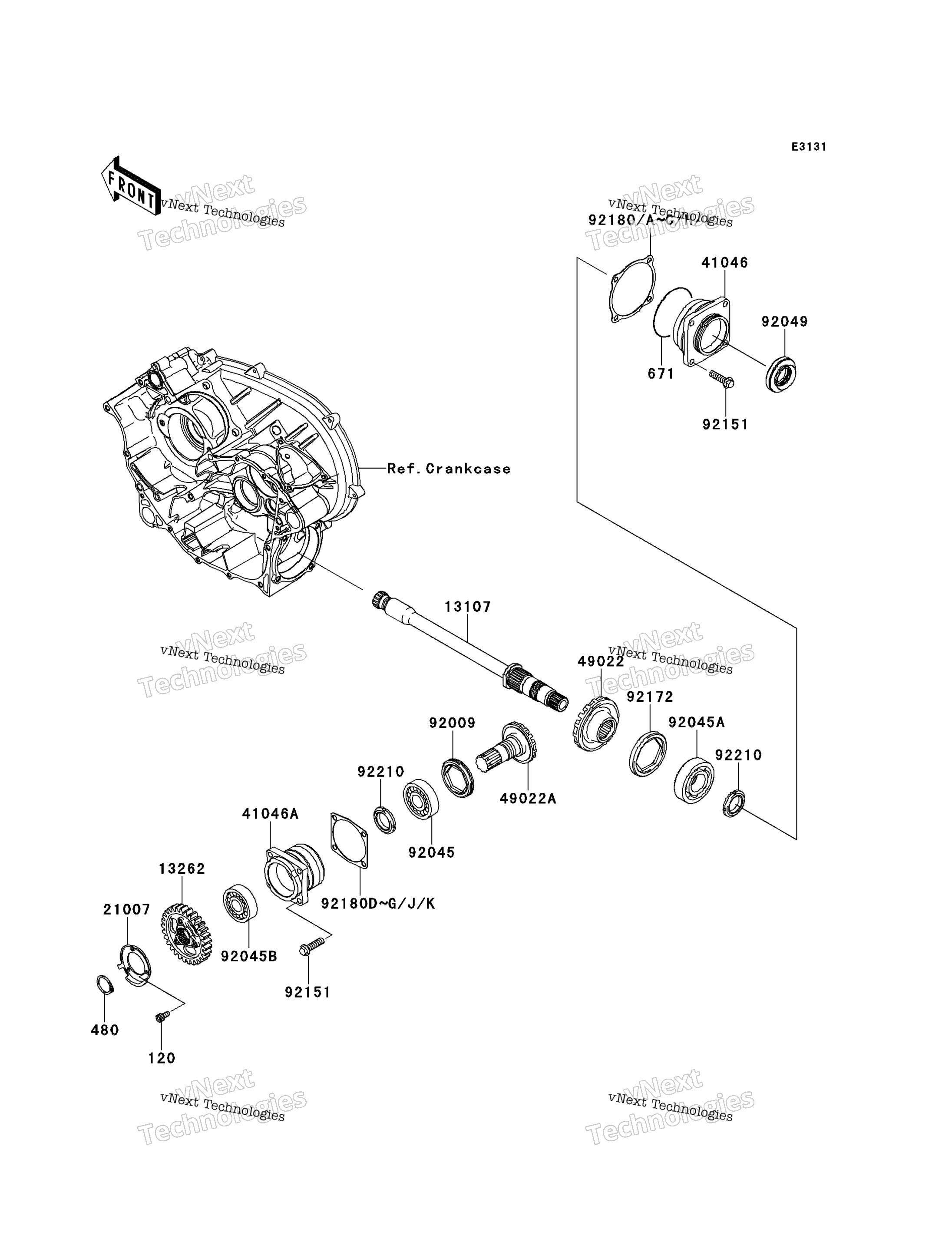 Передняя часть Bevel Gear