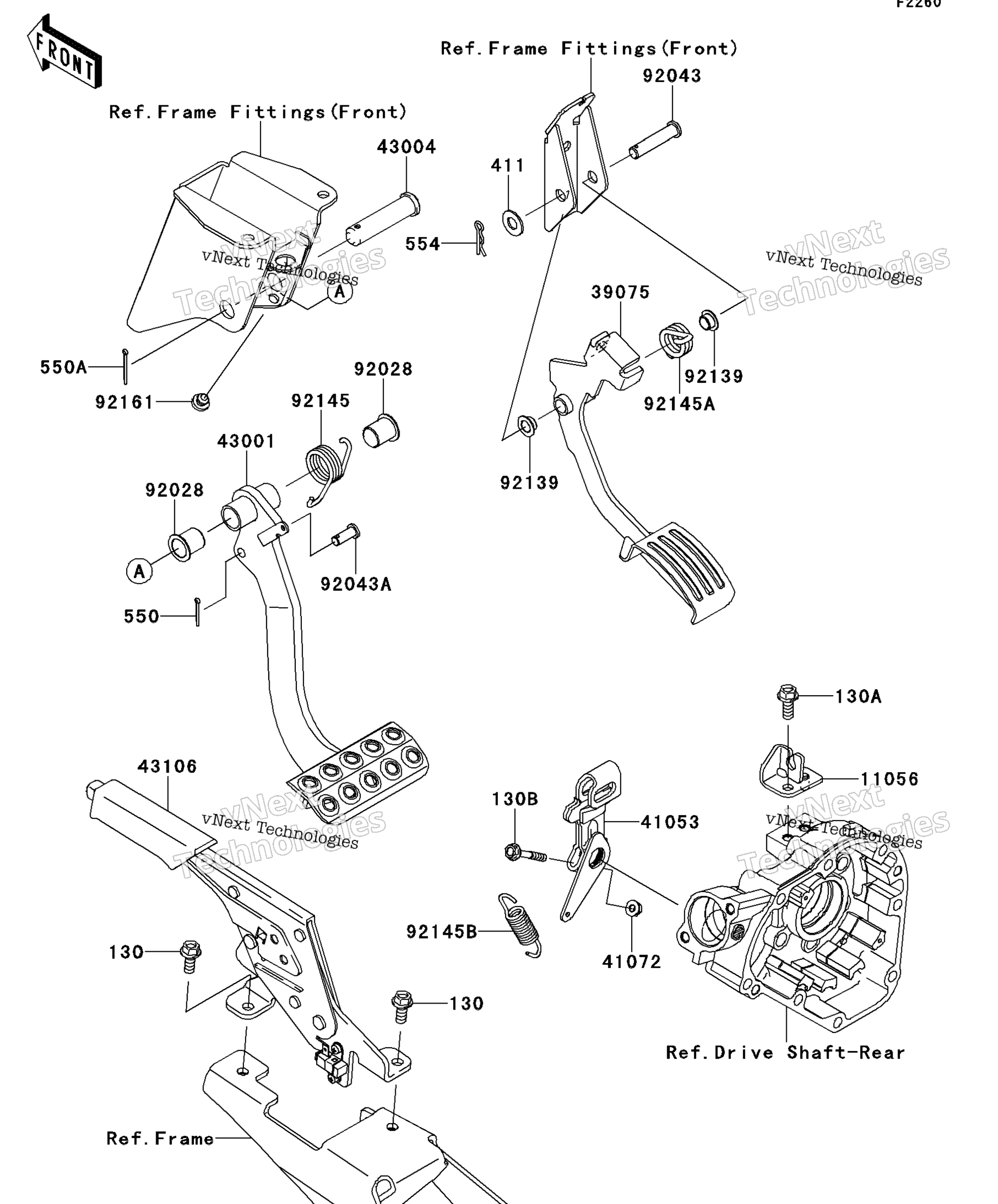 Тормоз Pedal/Throttle Lever