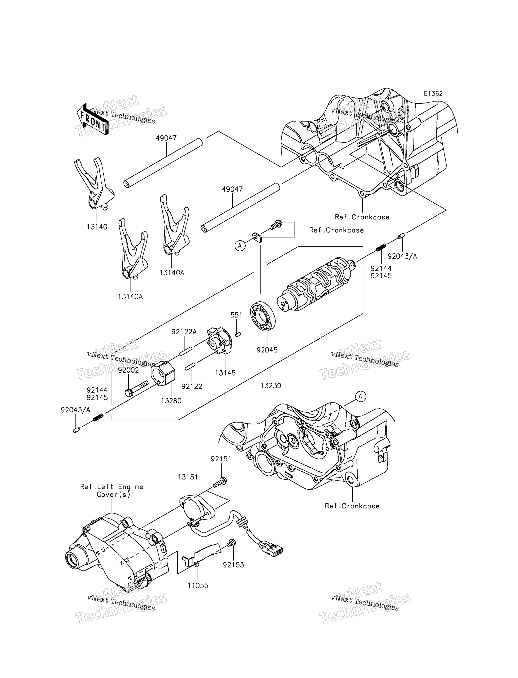 передача Change Drum / Shift Fork(S)