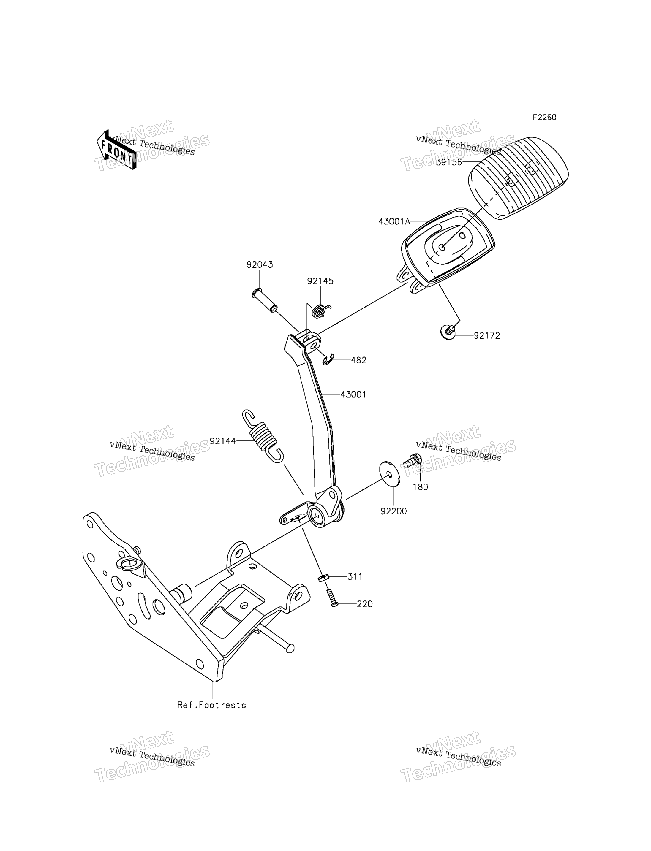 Тормоз Pedal/Torque Link