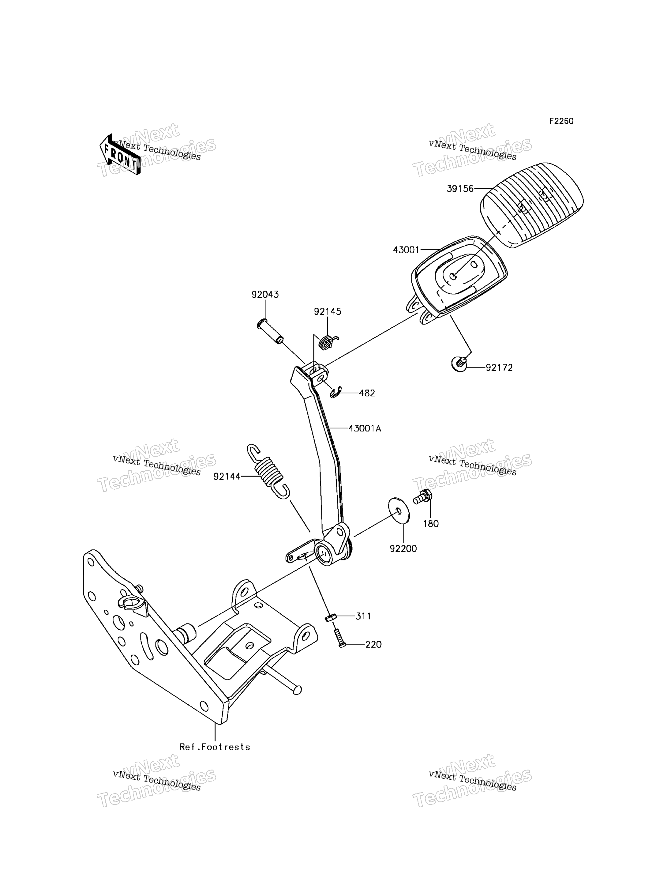 Тормоз Pedal/Torque Link