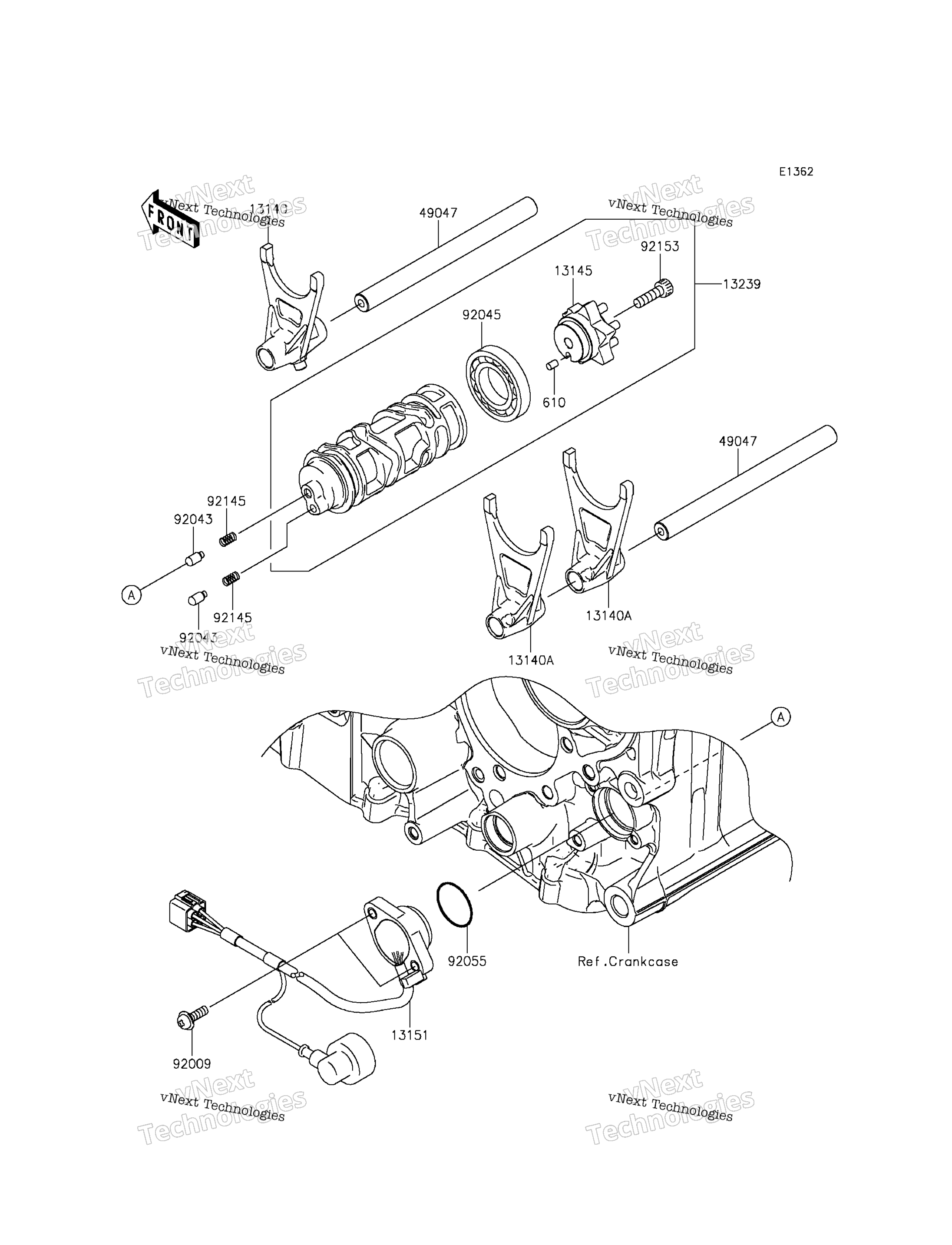 передача Change Drum / Shift Fork(S)