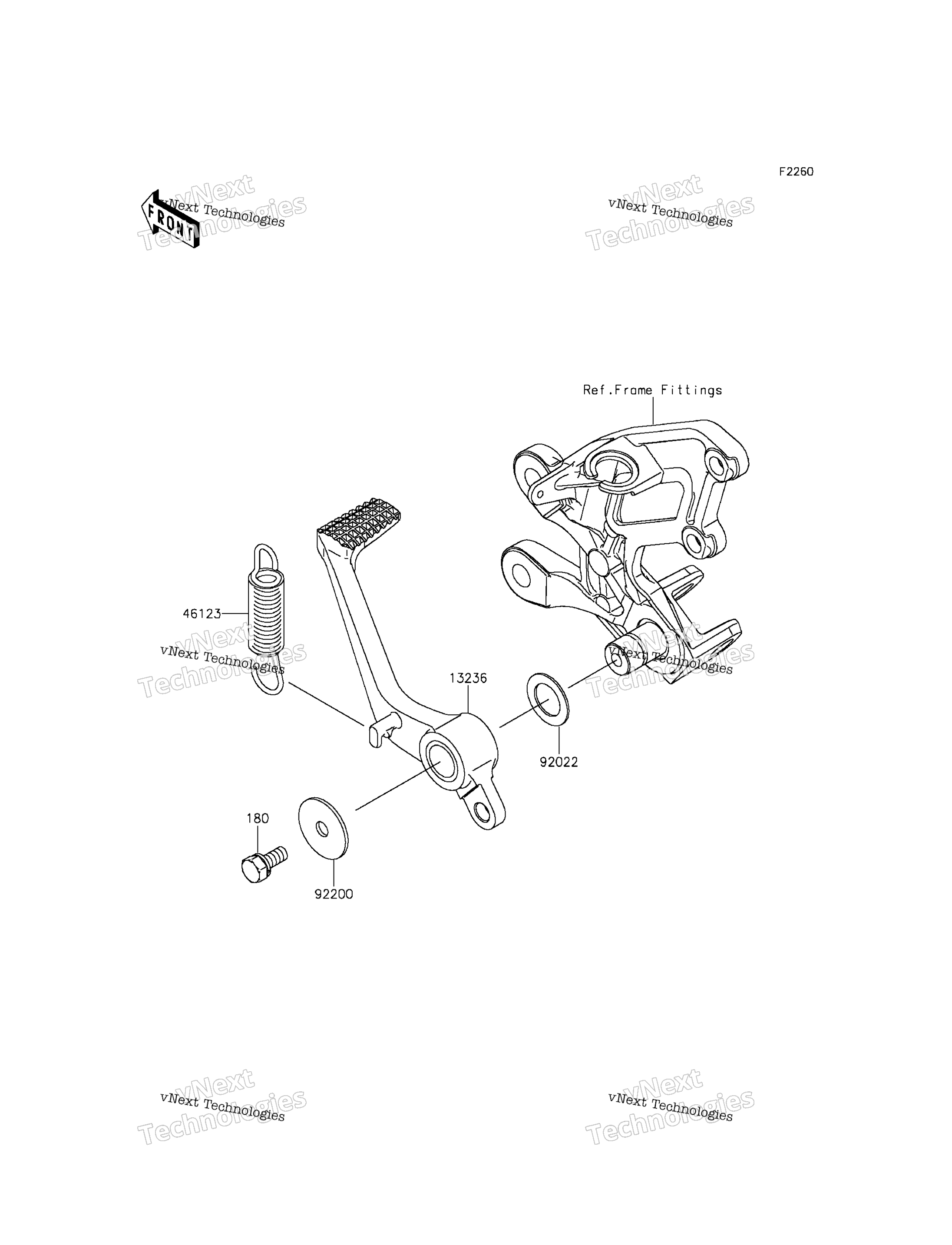 Тормоз Pedal/Torque Link