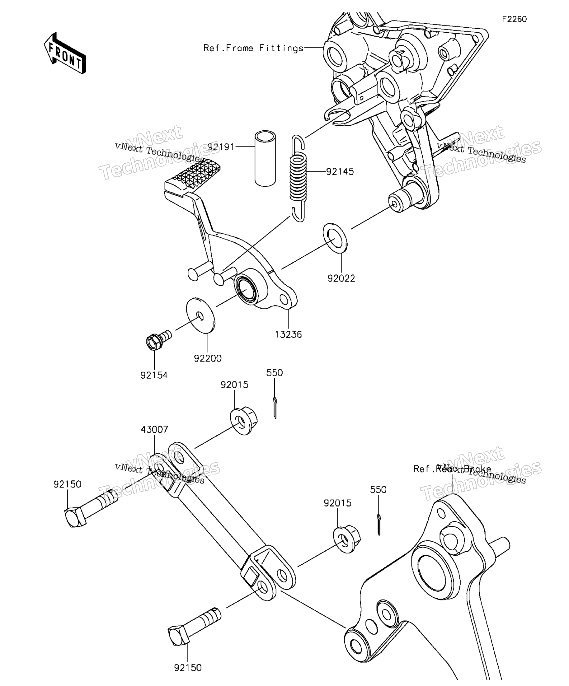 Тормоз Pedal/Torque Link