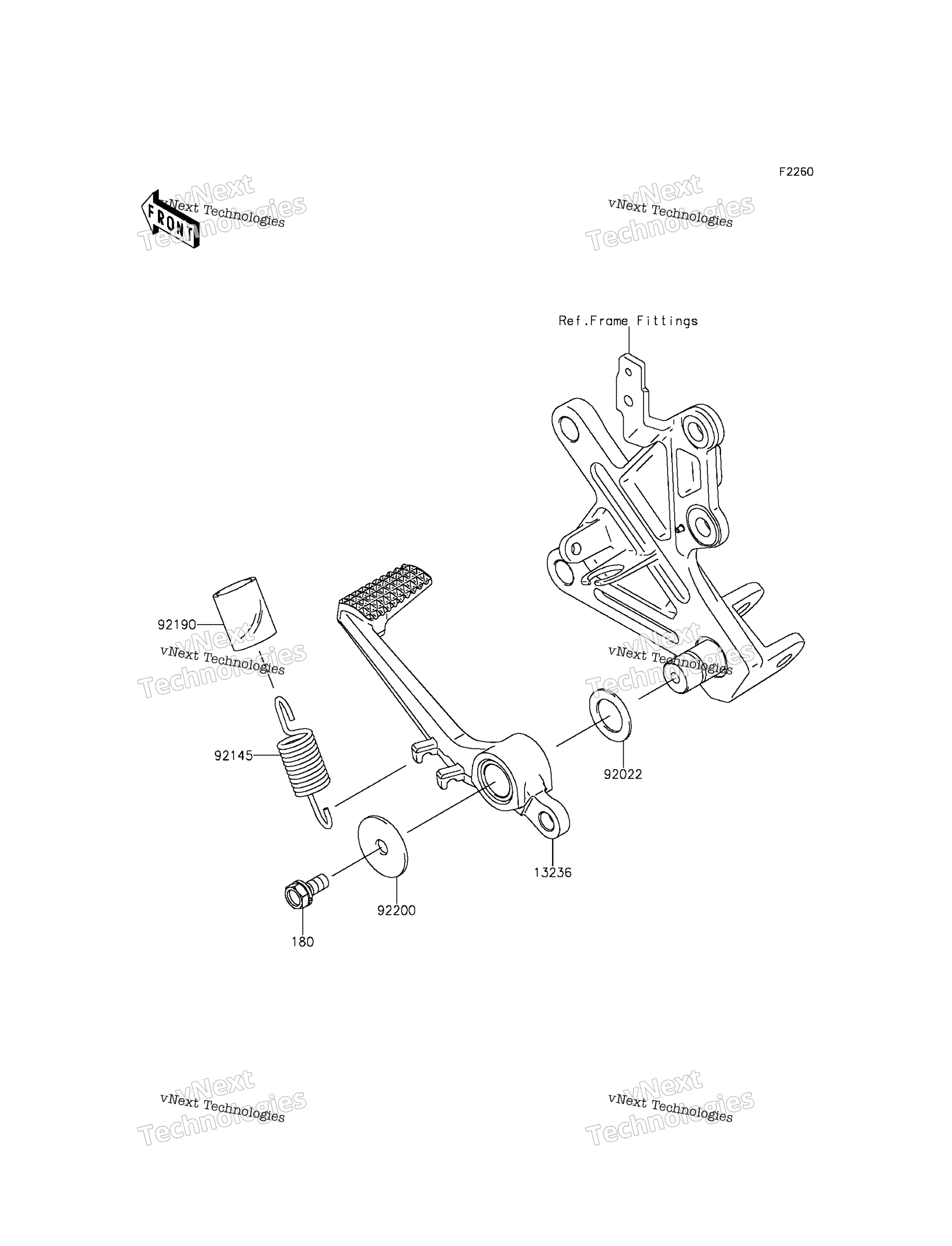 Тормоз Pedal/Torque Link